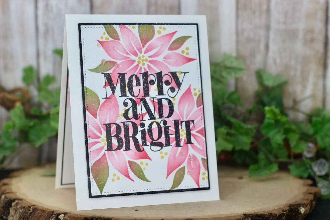 STENCIL- Christmas Flowers Layering Stencils - Image 4