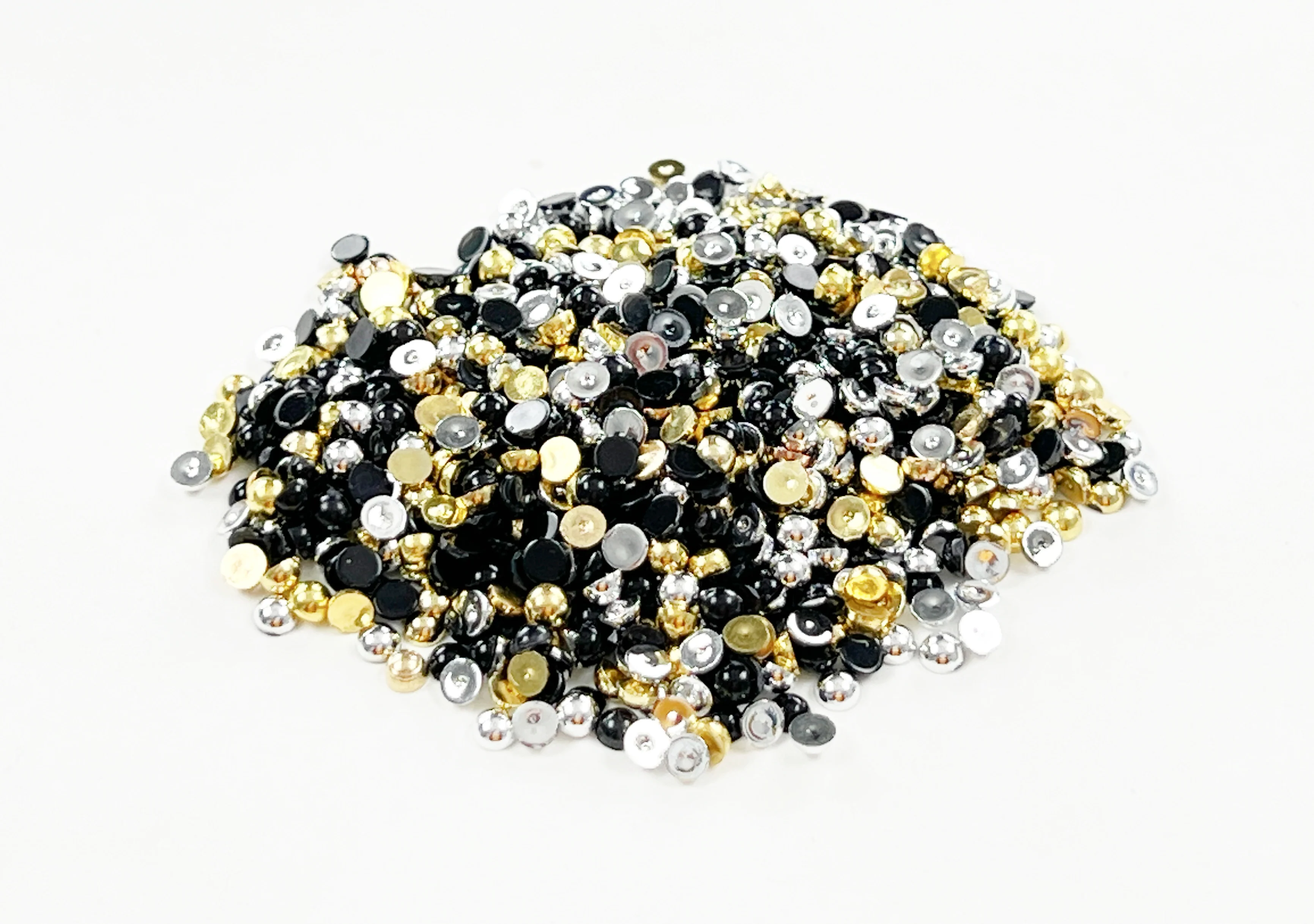 Embellishment- MINI Pearl Mix- Black Gold and Silver