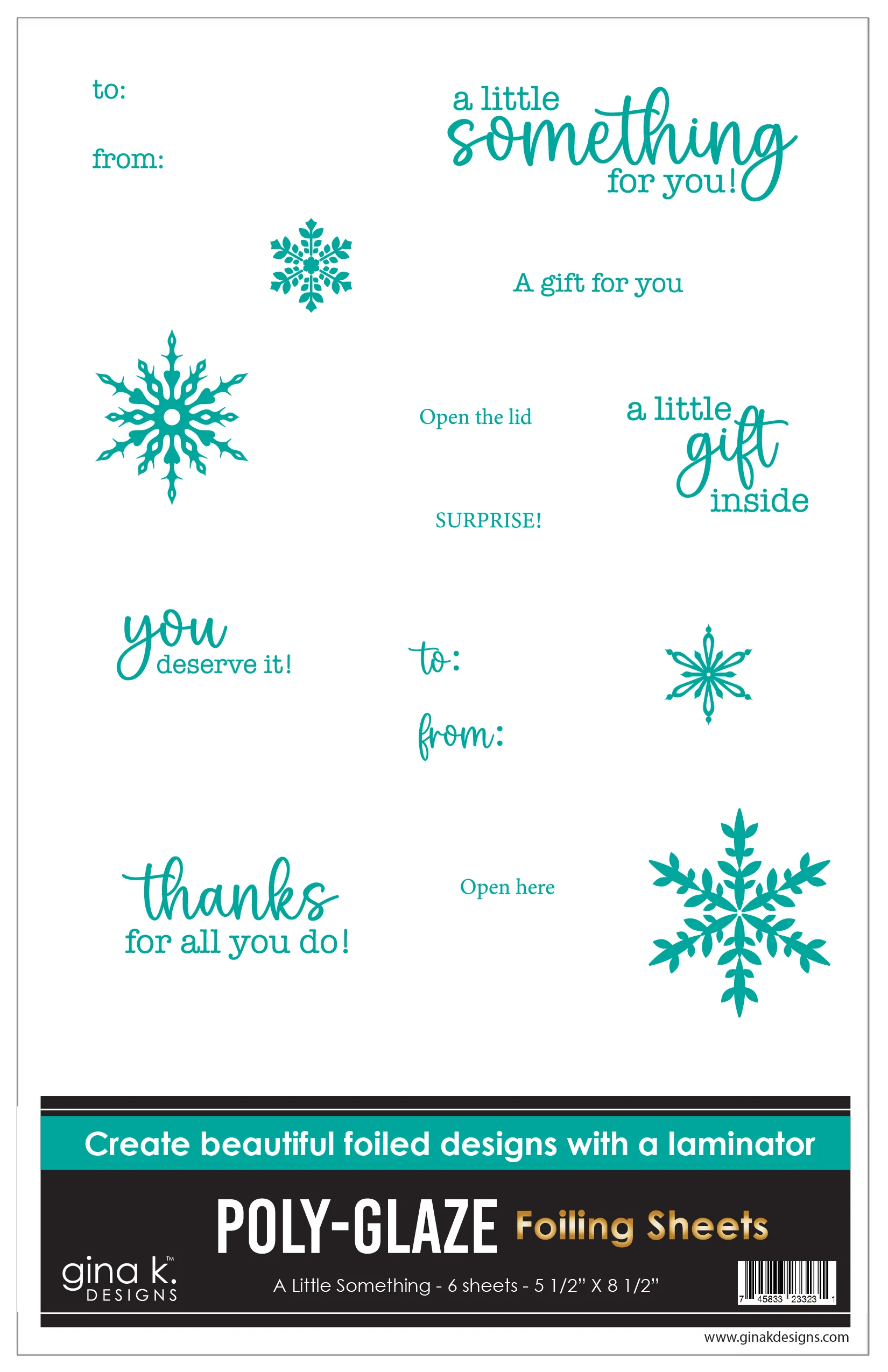 POLY-GLAZE Foiling Sheets- A Little Something