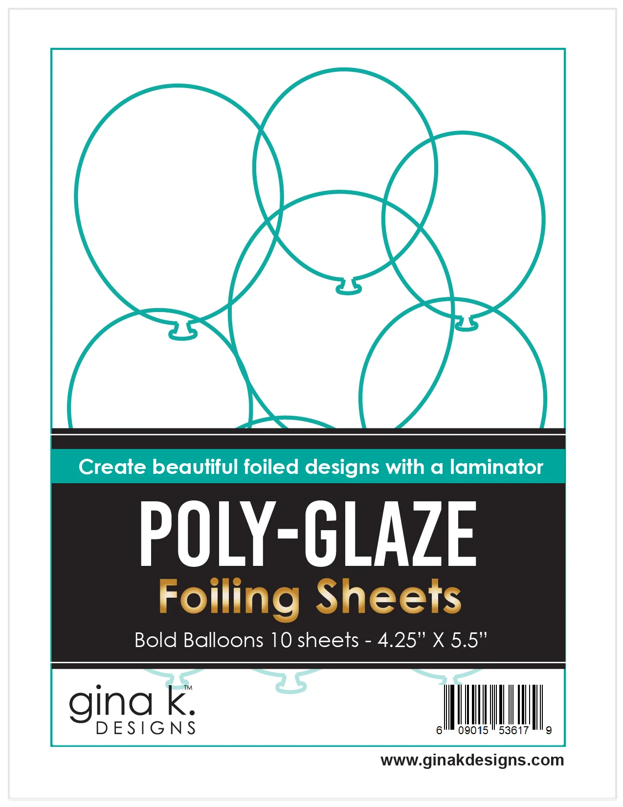 POLY-GLAZE Foiling Sheets- Bold Balloons