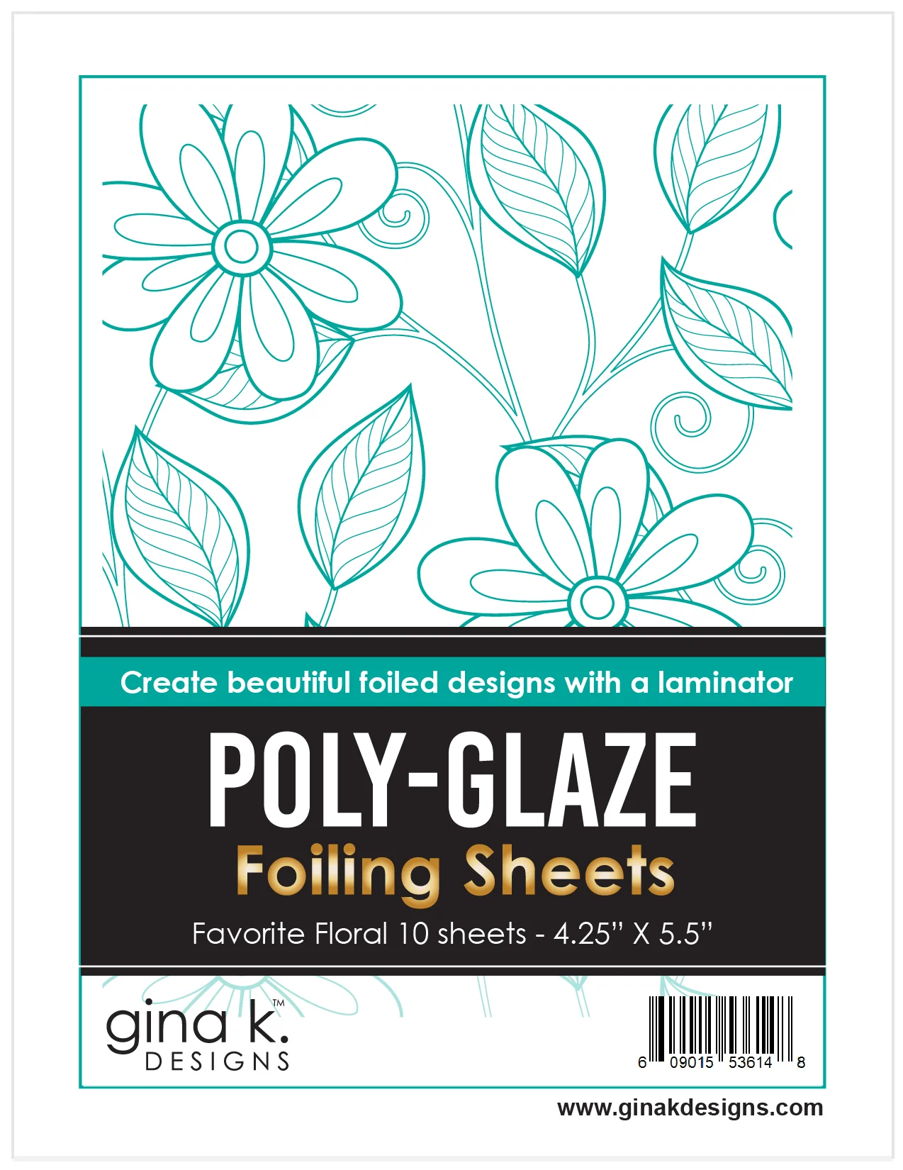 POLY-GLAZE Foiling Sheets- Favorite Floral