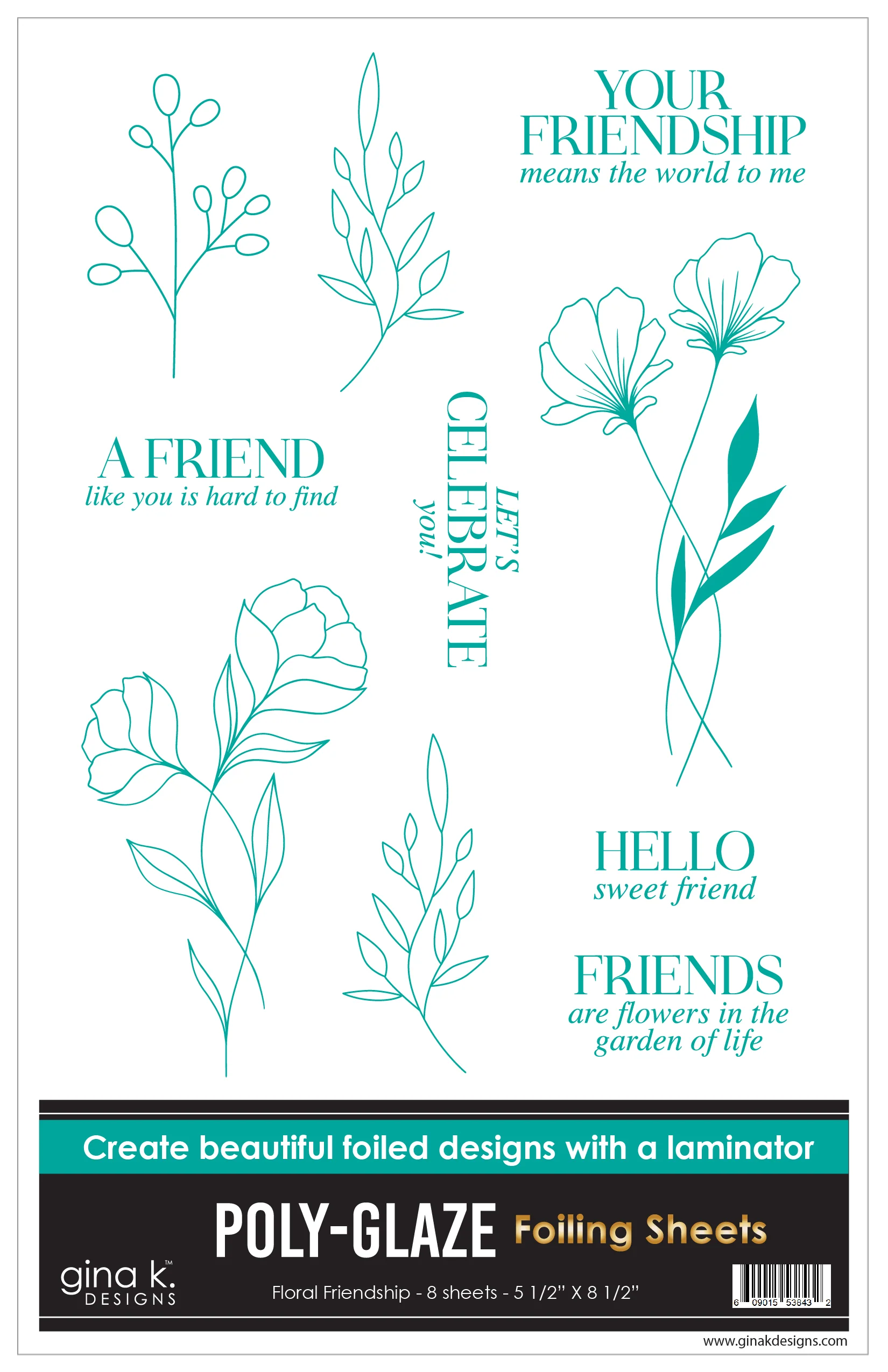 POLY-GLAZE Foiling Sheets- Floral Friendship