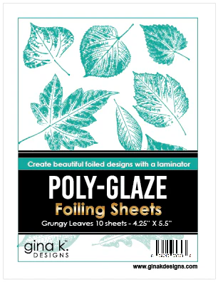 POLY-GLAZE Foiling Sheets- Grungy Leaves