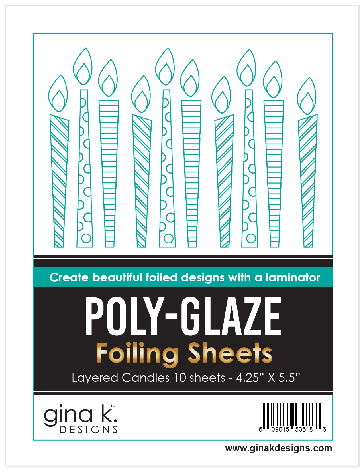 POLY-GLAZE Foiling Sheets- Layered Candles