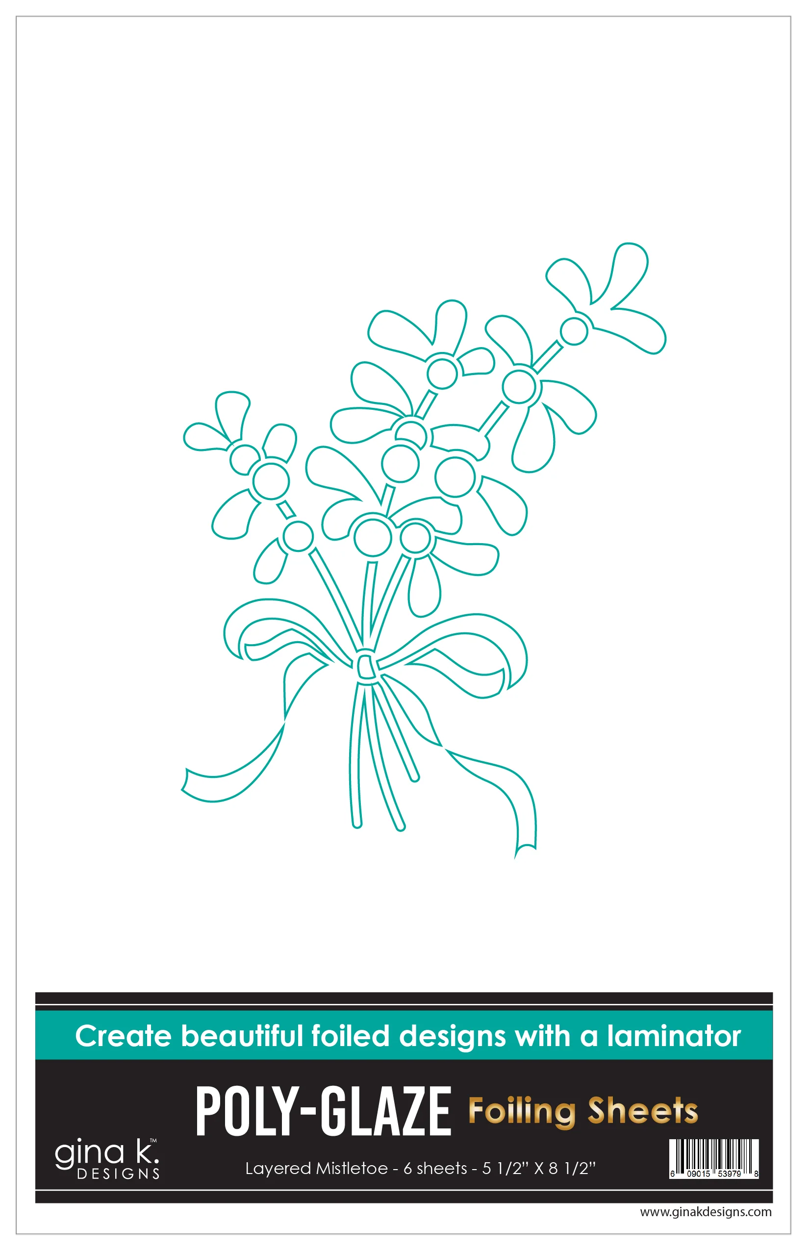 POLY-GLAZE Foiling Sheets- Layered Mistletoe