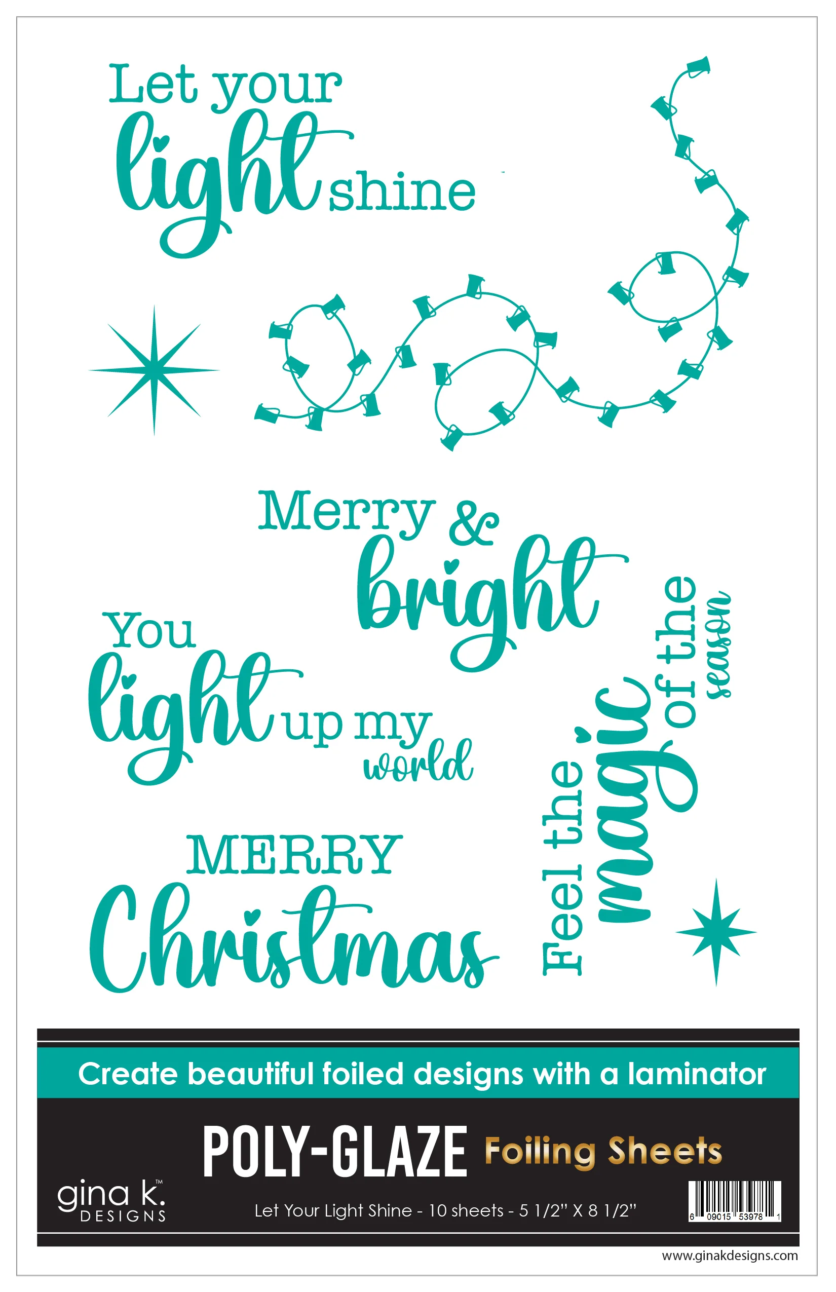 POLY-GLAZE Foiling Sheets- Let Your Light Shine