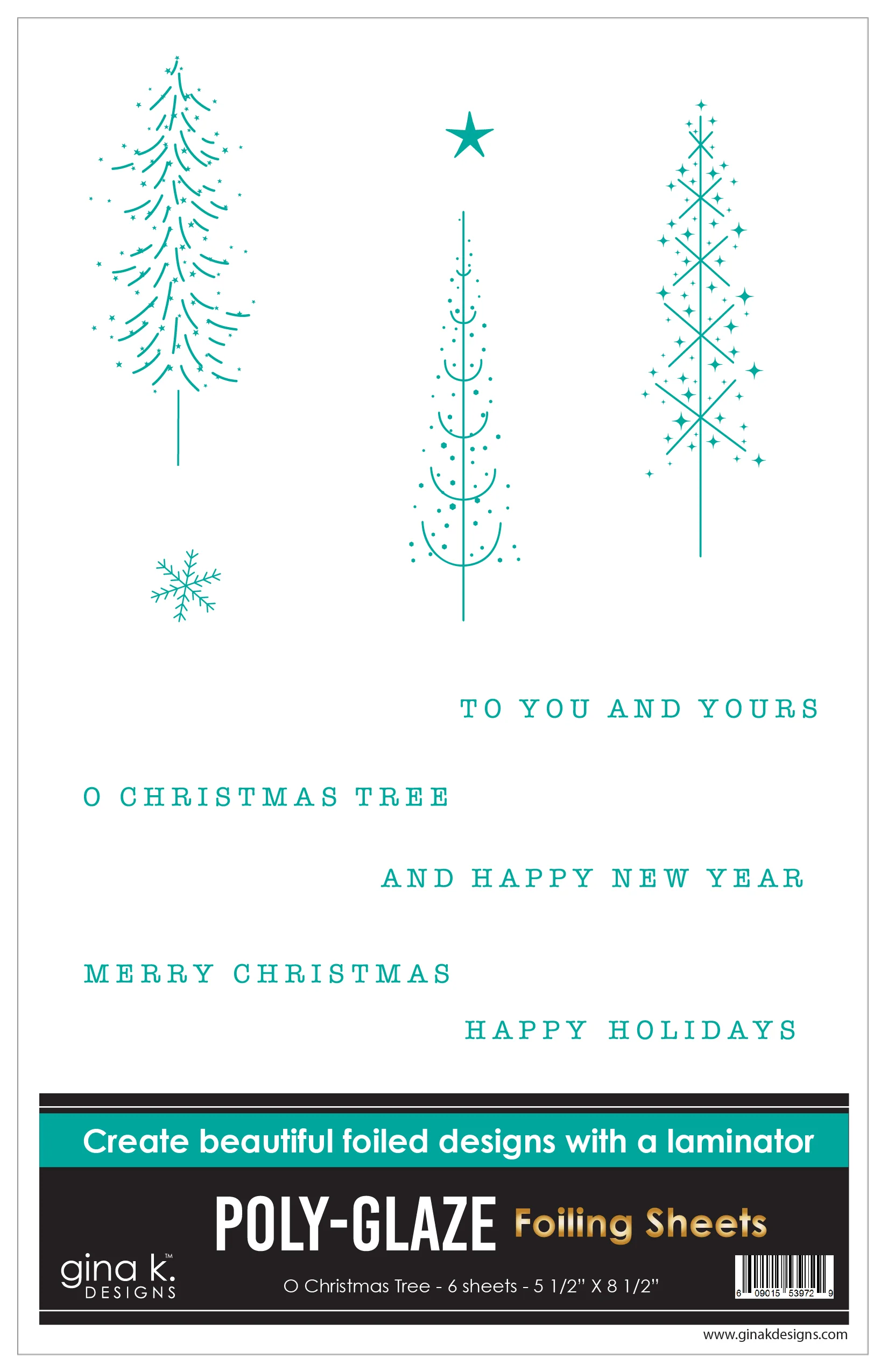 POLY-GLAZE Foiling Sheets- O Christmas Tree