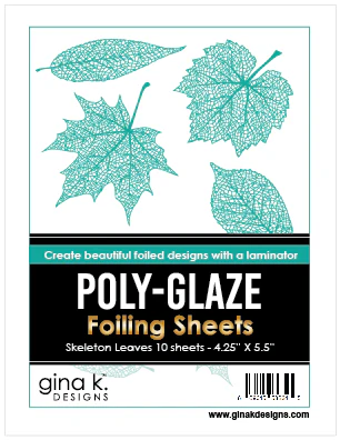 POLY-GLAZE Foiling Sheets- Skeleton Leaves
