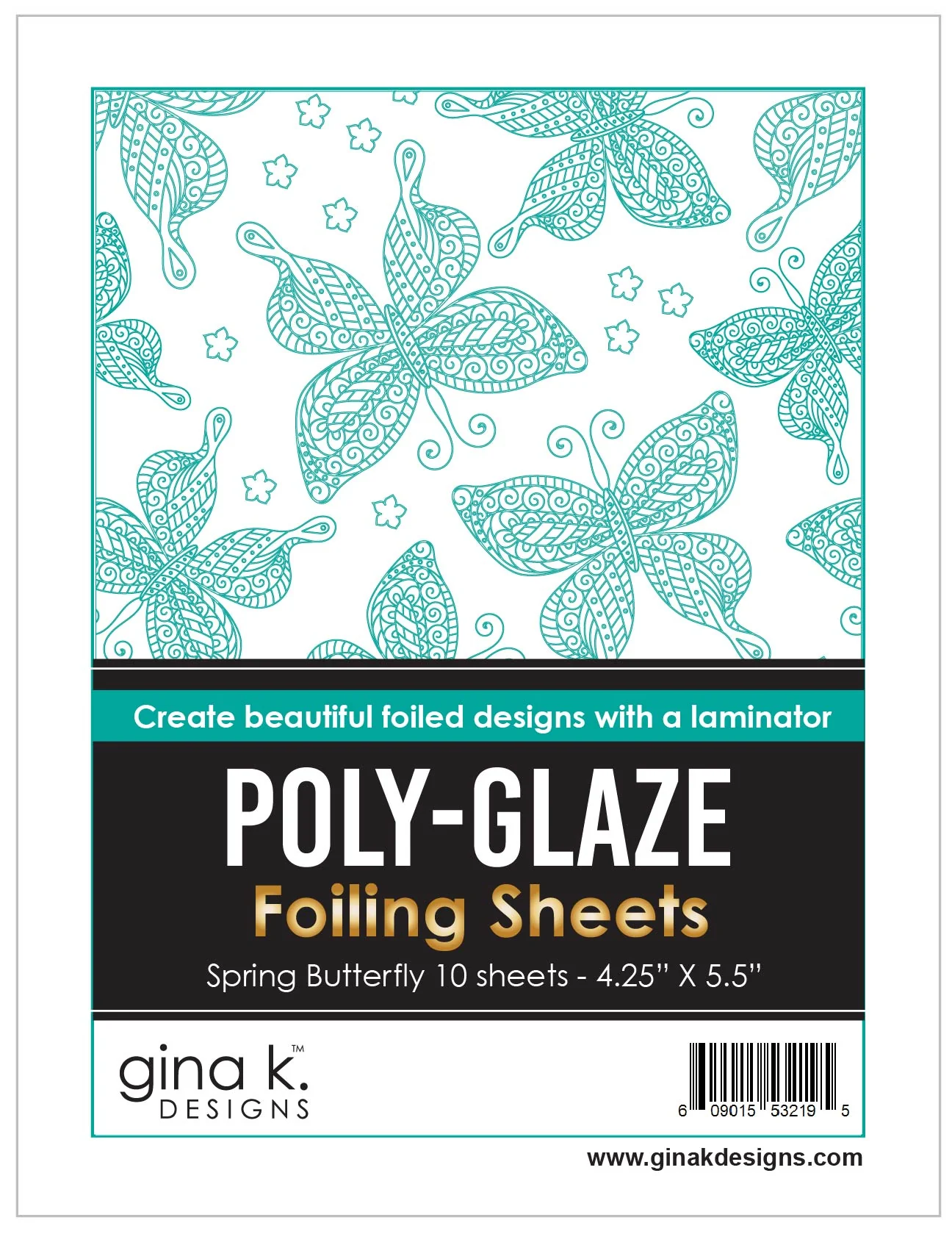 POLY-GLAZE Foiling Sheets- Spring Butterfly