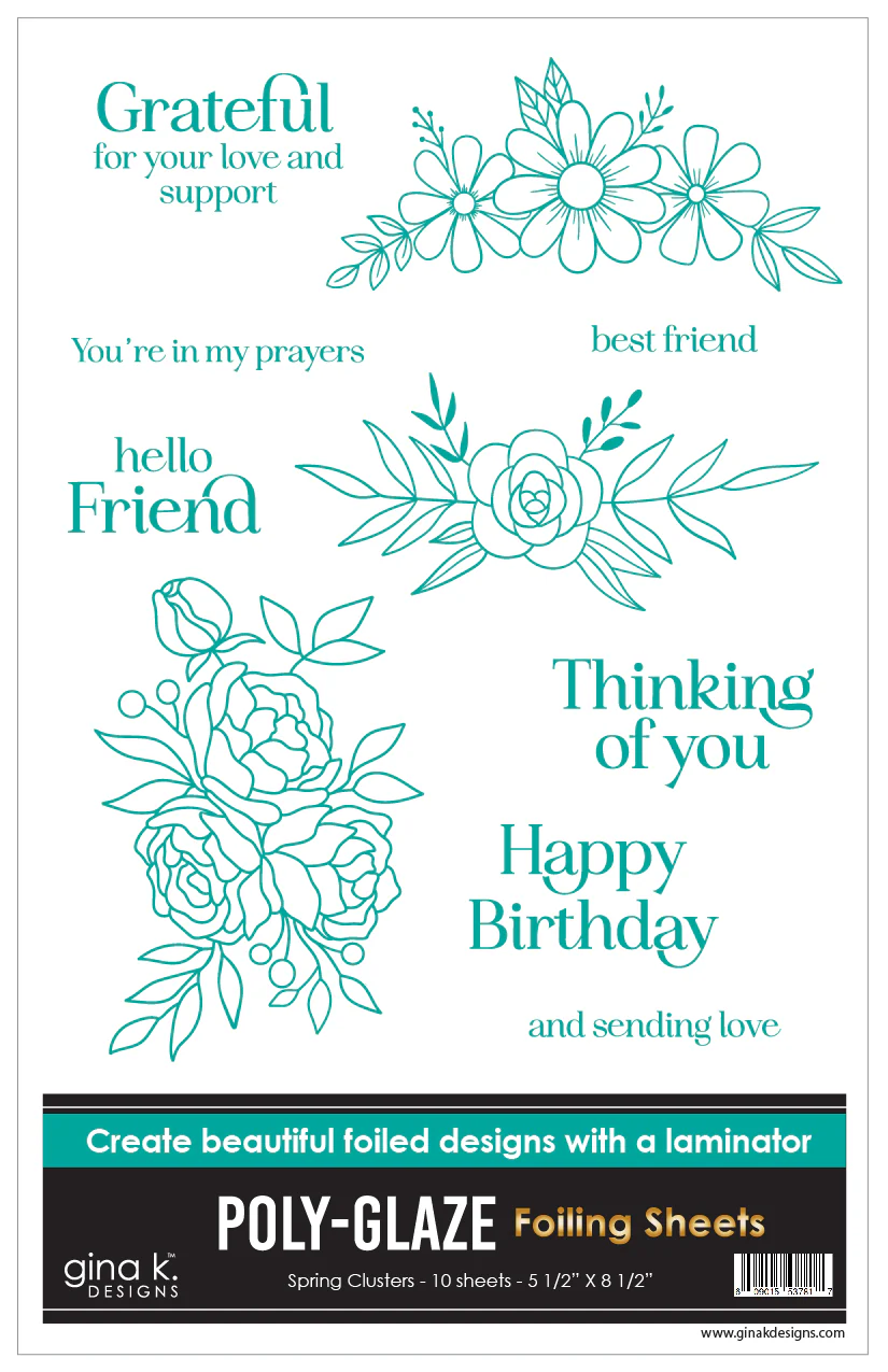 POLY-GLAZE Foiling Sheets- Spring Clusters