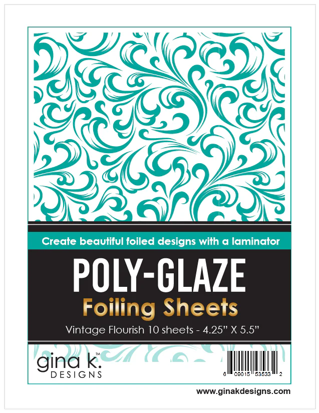 POLY-GLAZE Foiling Sheets- Vintage Flourish