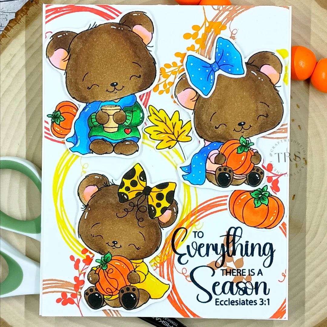 STAMPS- Autumn Bears - Image 9