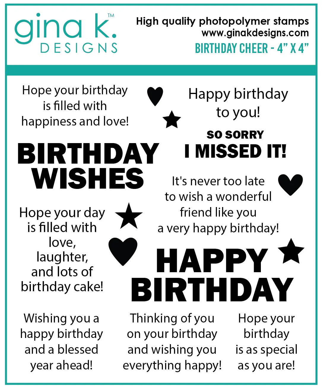 STAMPS- Birthday Cheer MINI