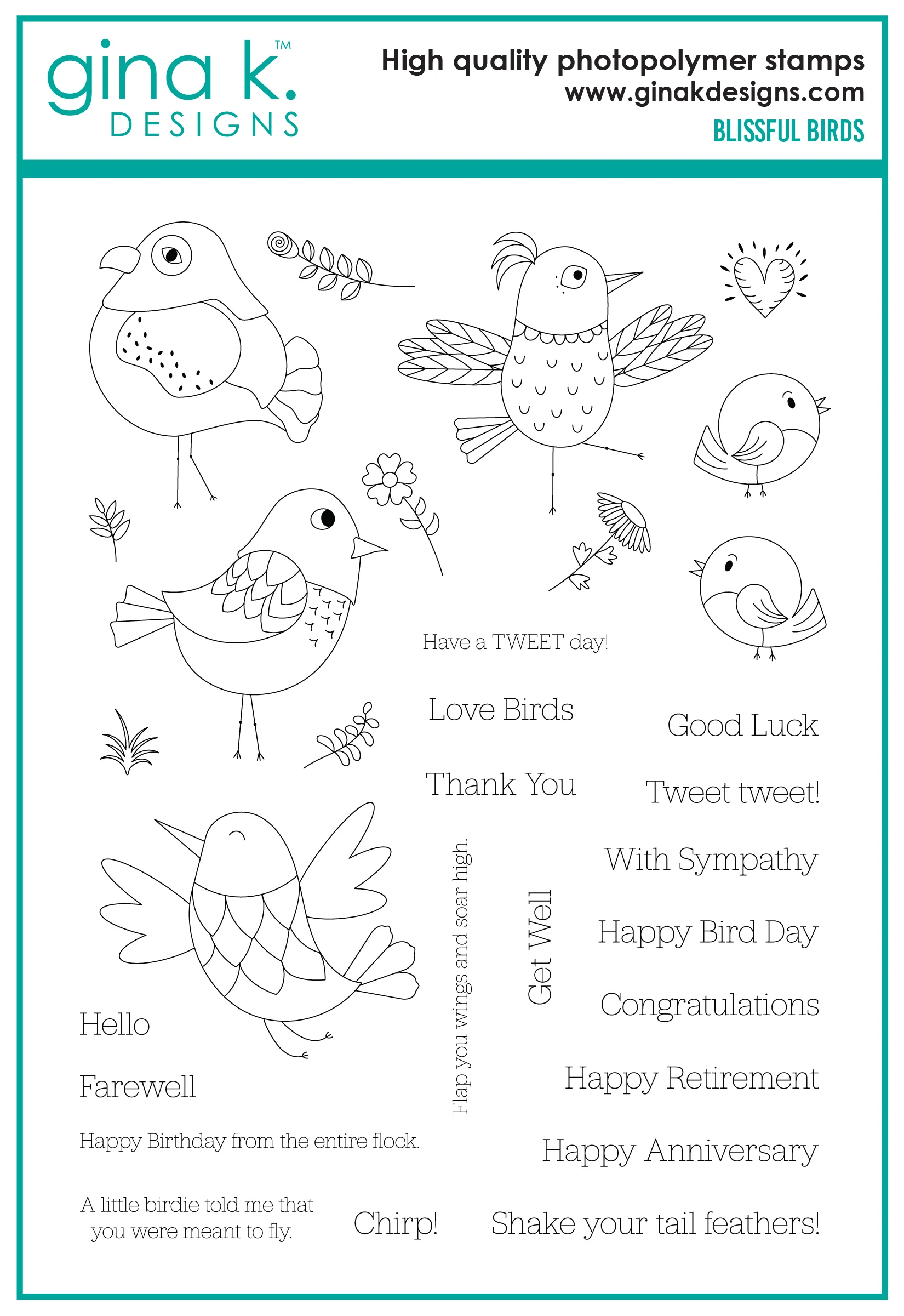 STAMPS- Blissful Birds