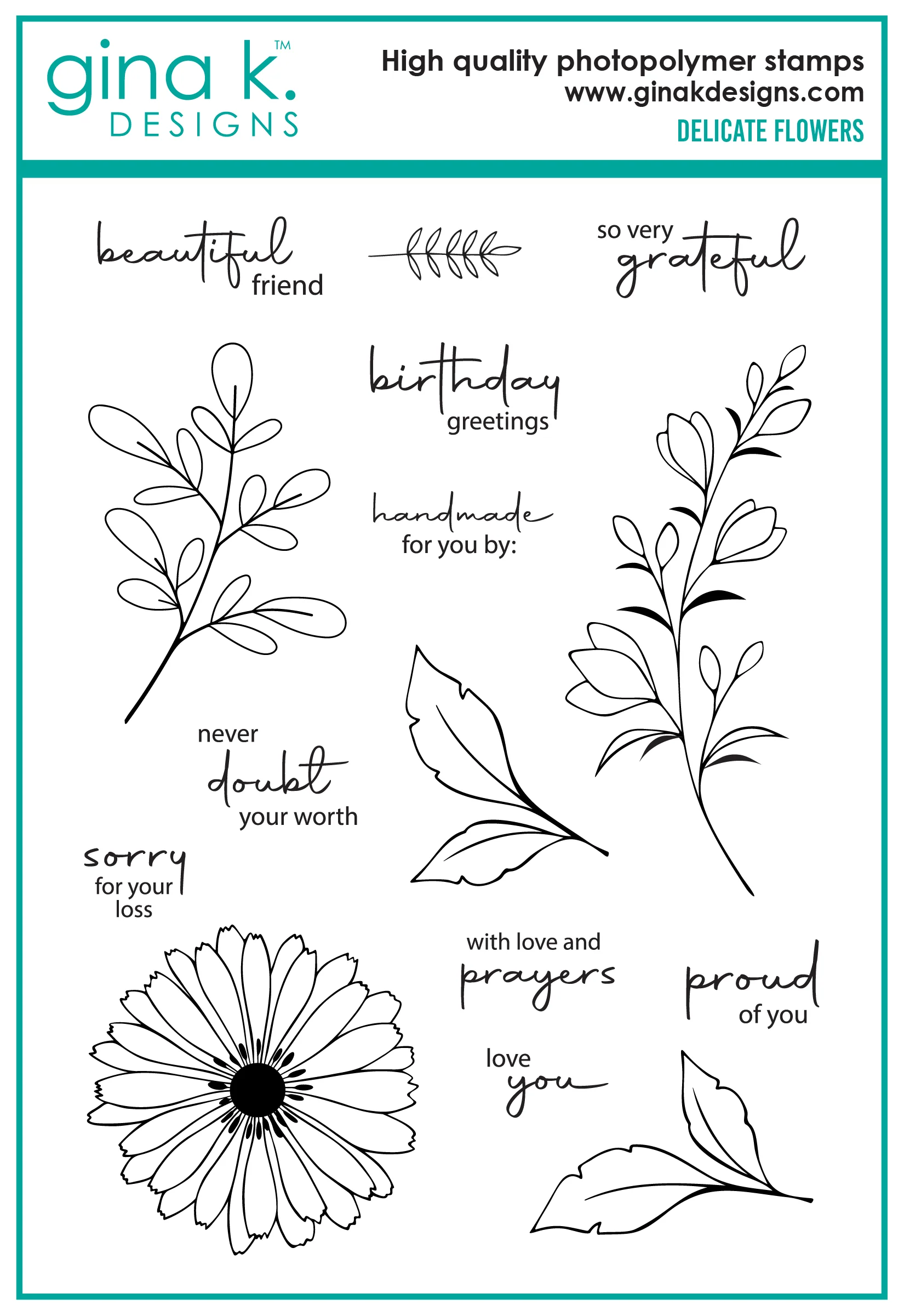 STAMPS- Delicate Flowers