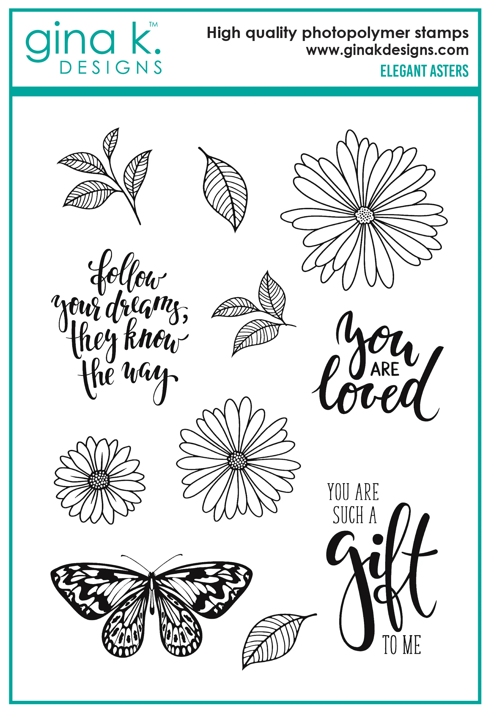 STAMPS- Elegant Asters