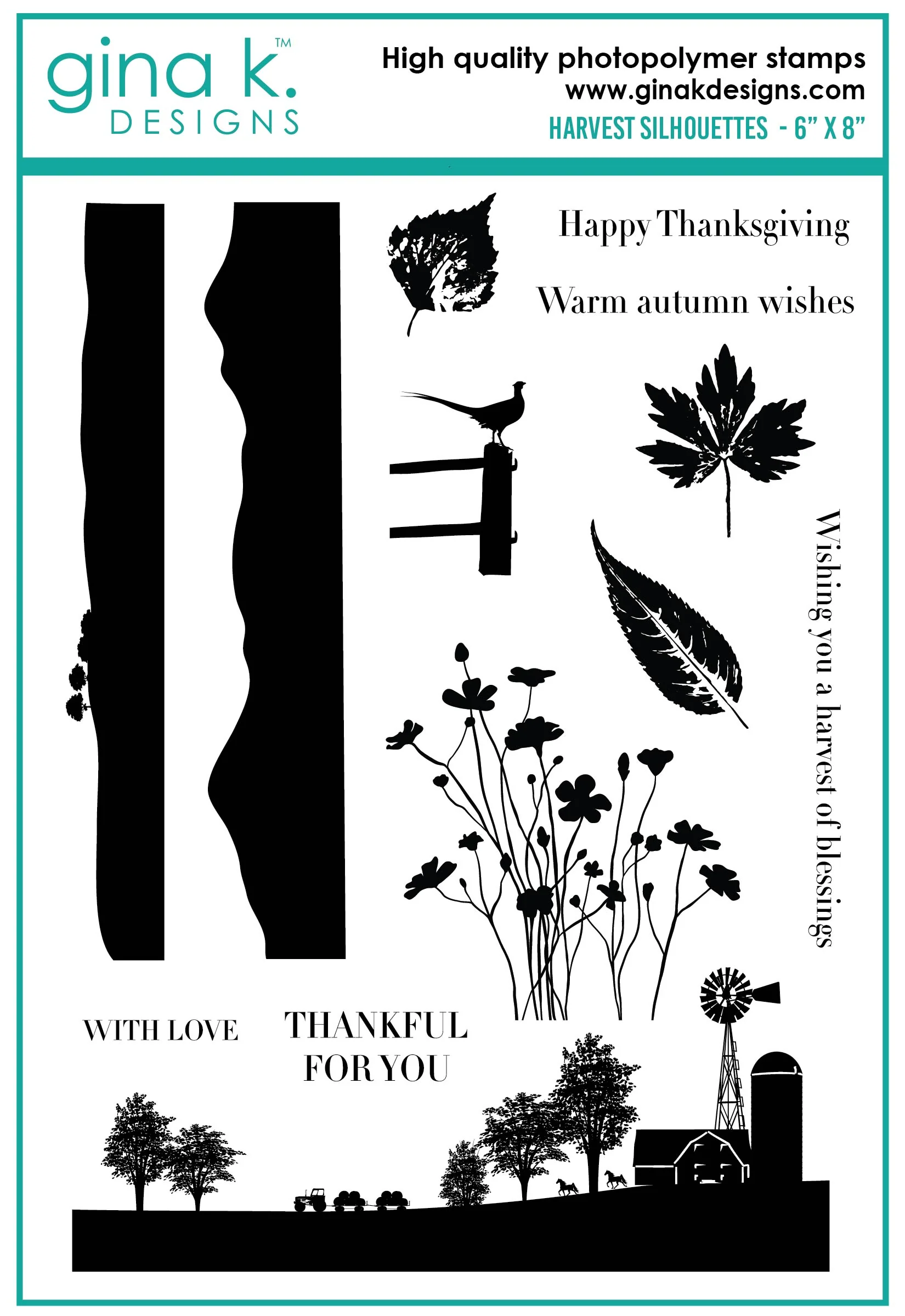 STAMPS- Harvest Silhouettes