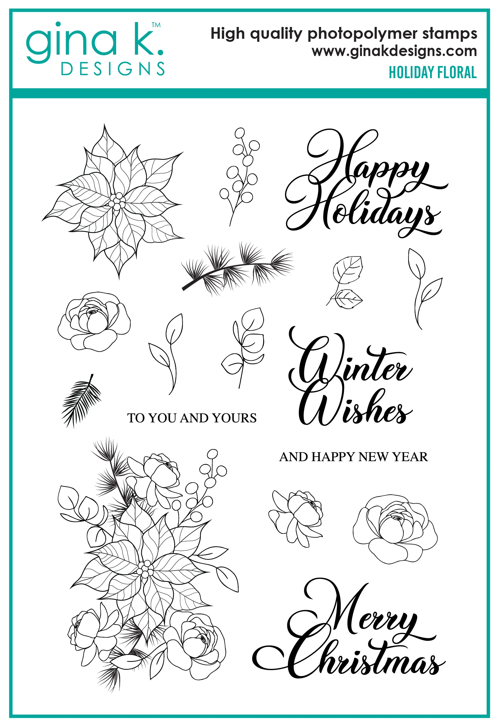 STAMPS- Holiday Floral