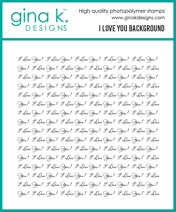 STAMPS- I Love You Background Stamp