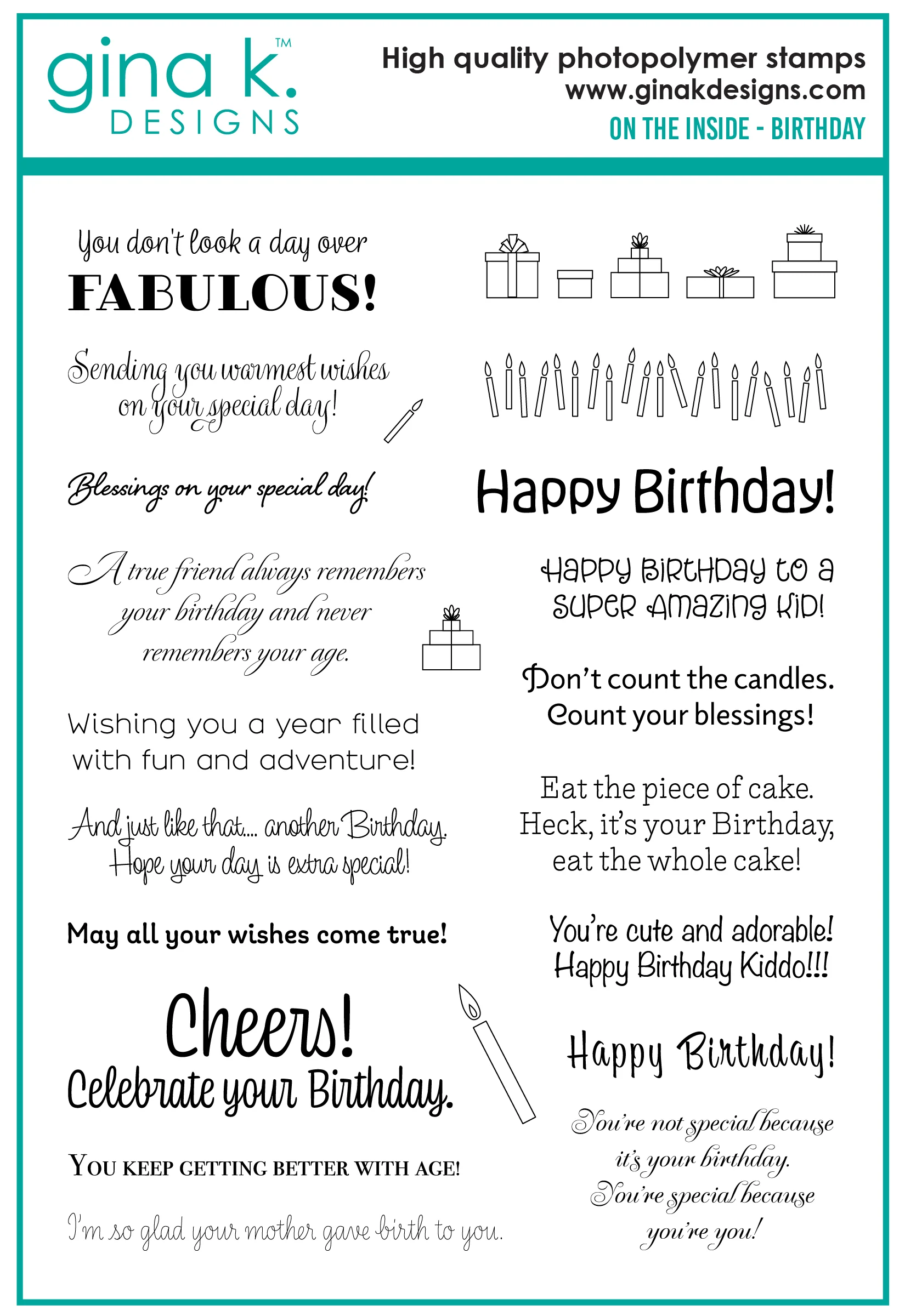 STAMPS- On the Inside - Birthday