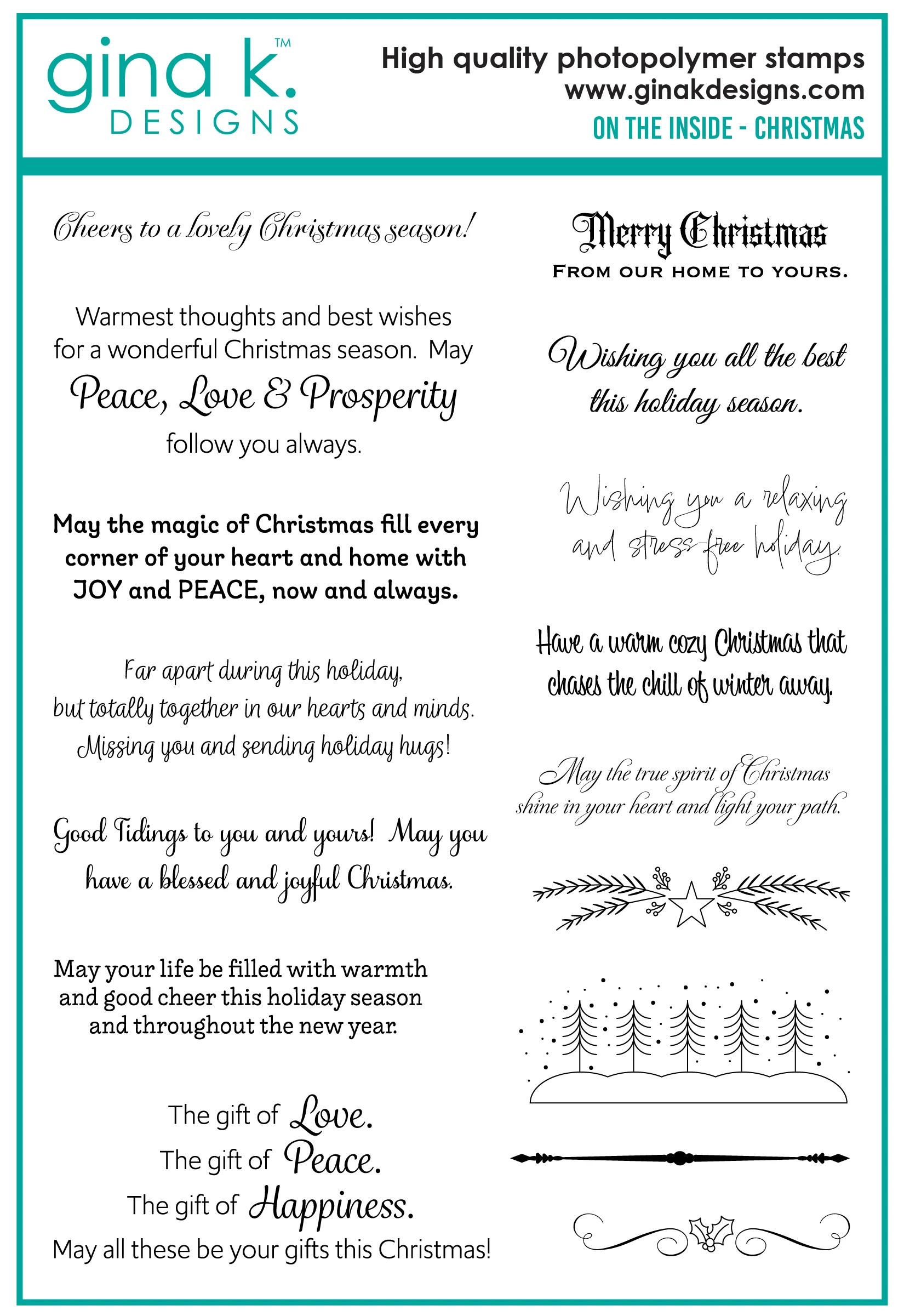 STAMPS- On the Inside - Christmas