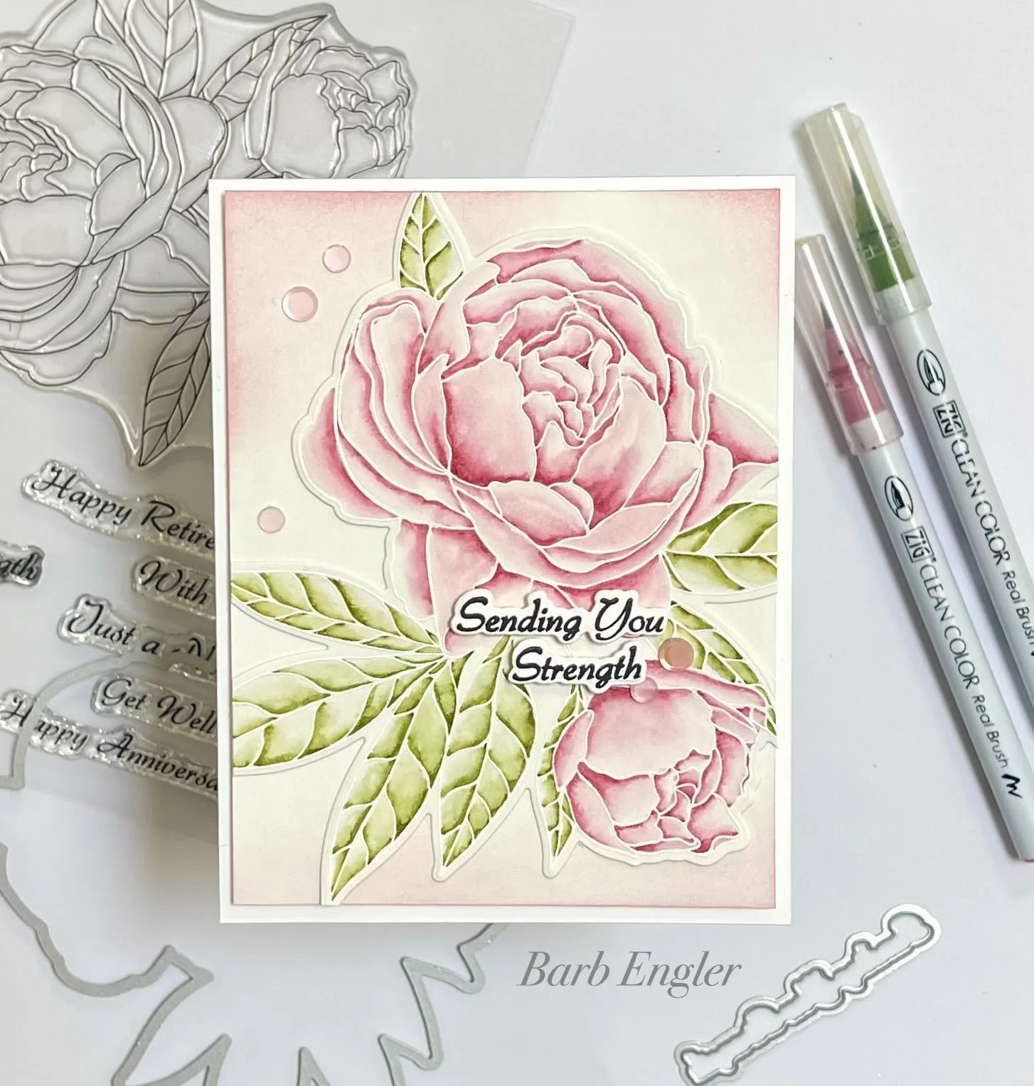 STAMPS- Peaceful Peonies - Image 3
