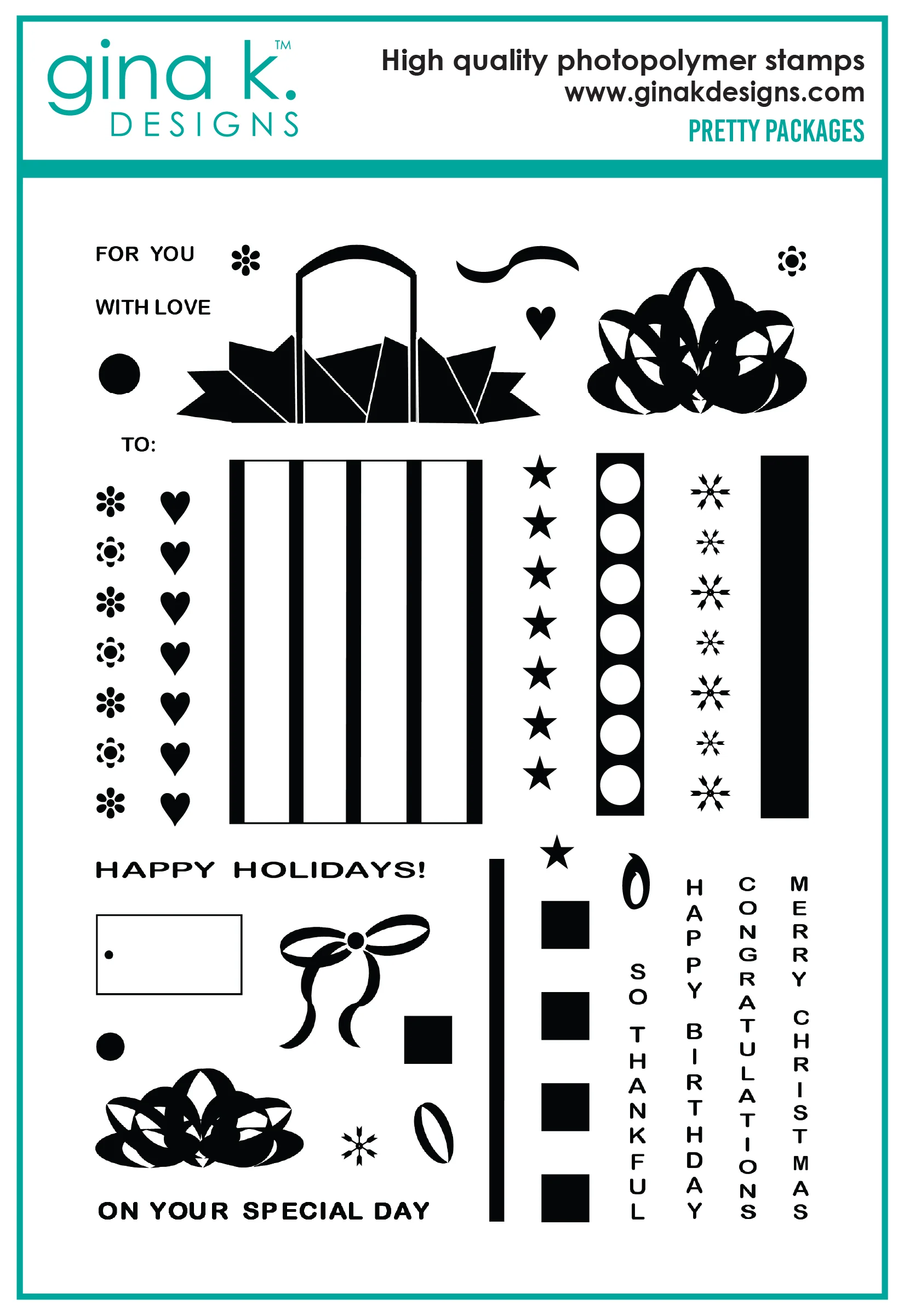 CLEARANCE - NO RETURNS STAMPS- Pretty Packages