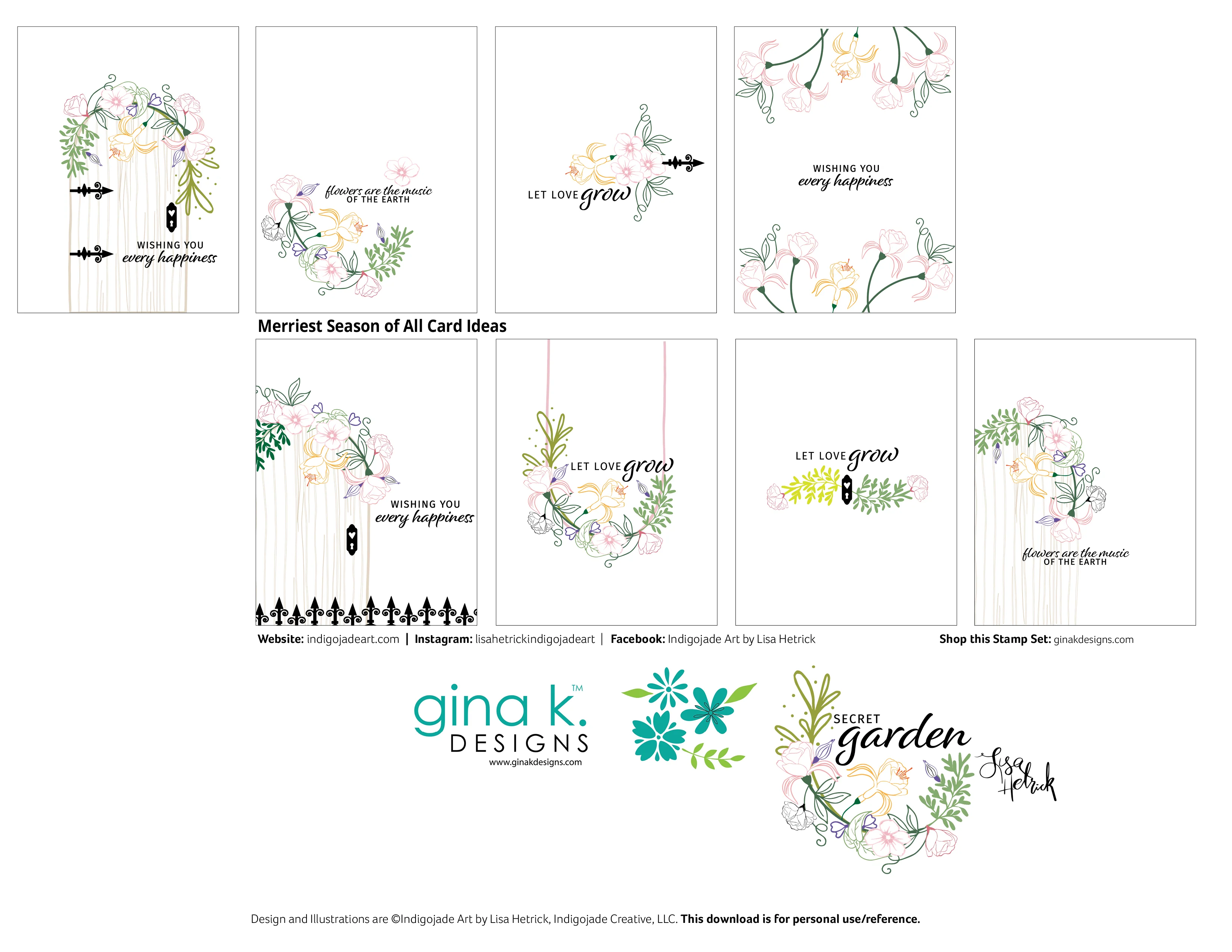 CLEARANCE - NO RETURNS STAMPS- Secret Garden - Image 2