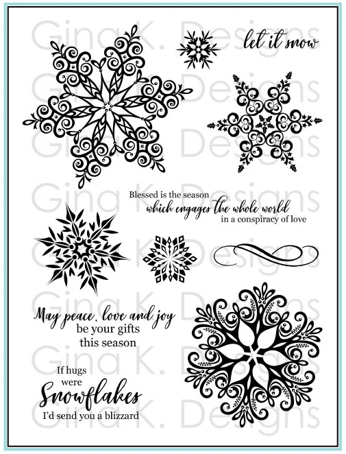 STAMPS- Sparkling Snowflakes