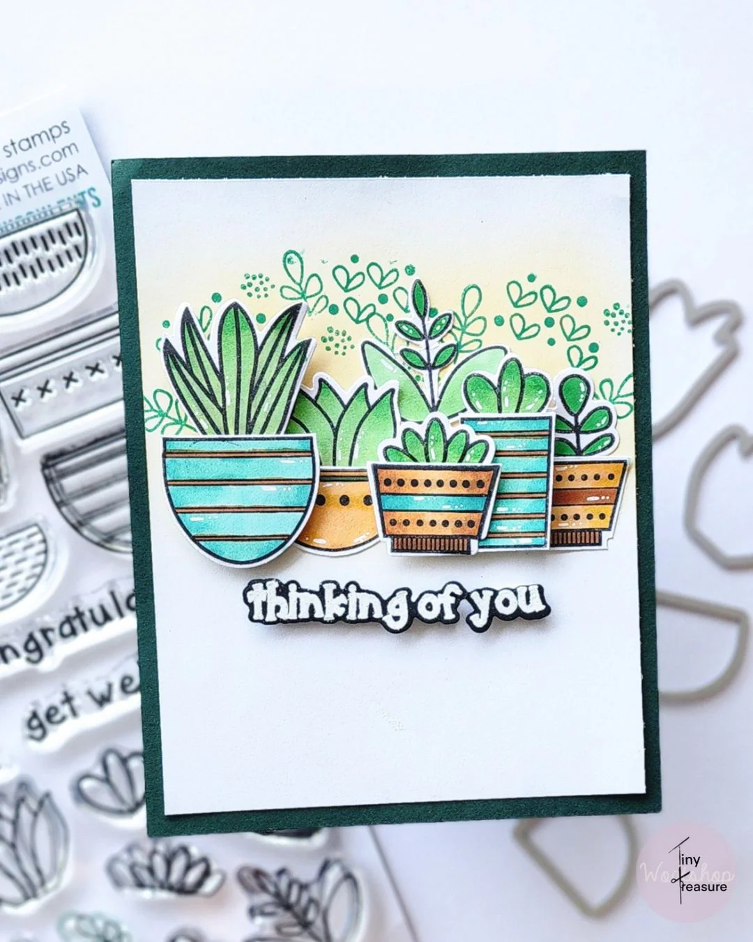 CLEARANCE - NO RETURNS STAMPS- Sweet Succulents - Image 3