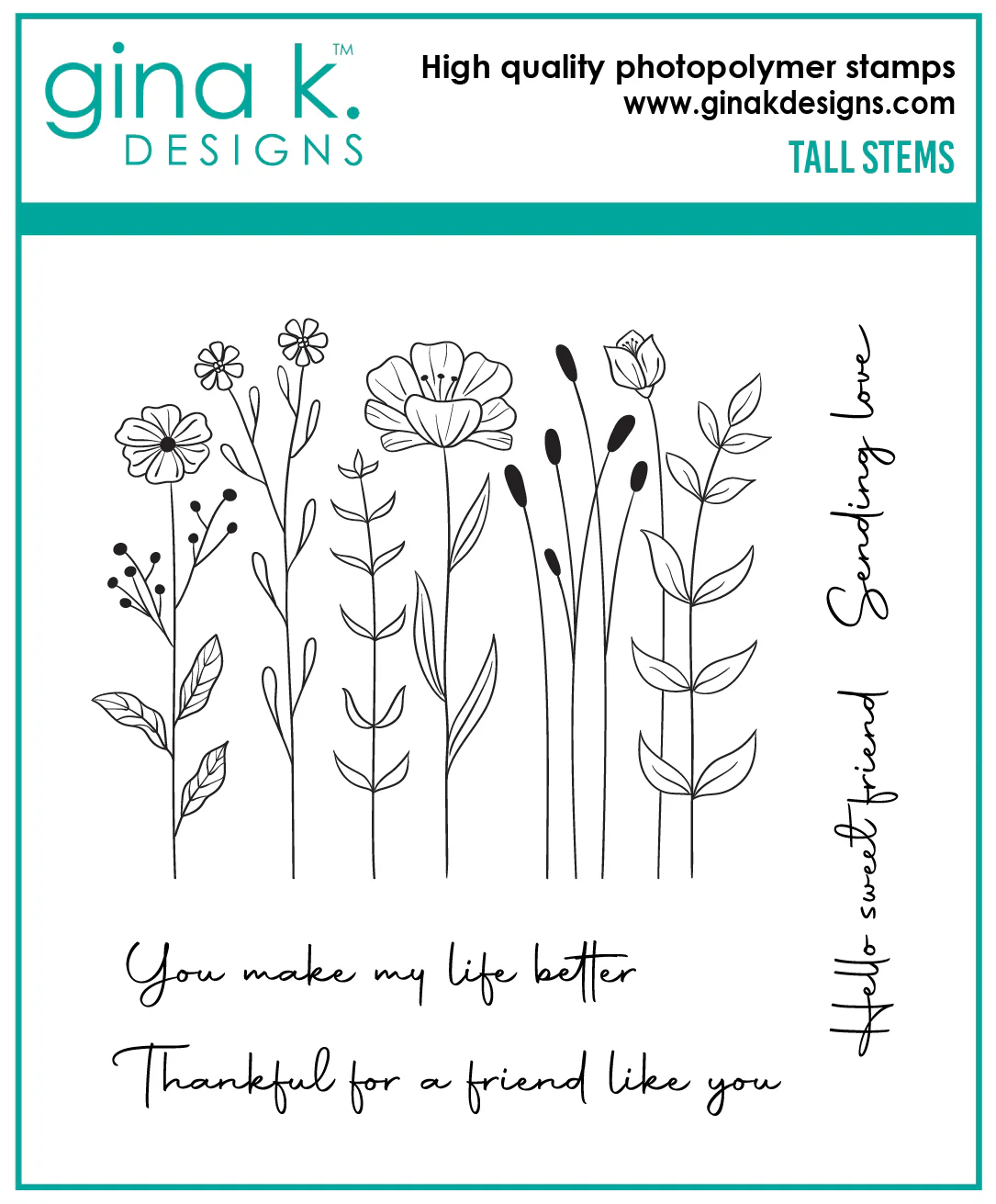 CLEARANCE - NO RETURNS STAMPS- Tall Stems