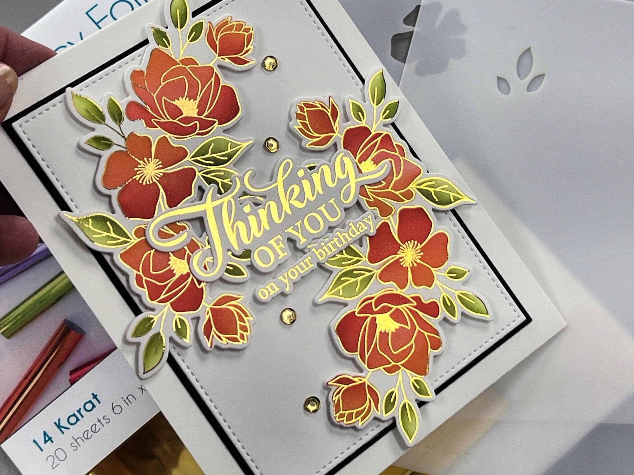 STENCIL- Thoughtful Flowers - Image 2