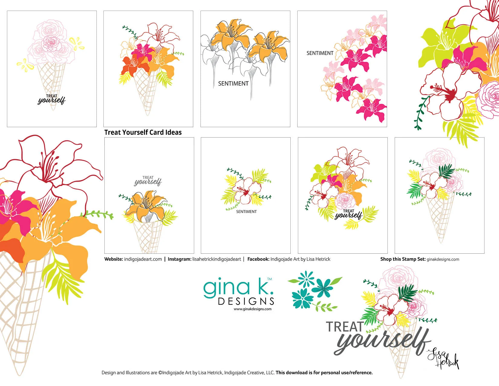 CLEARANCE - NO RETURNS STAMPS- Treat Yourself - Image 2