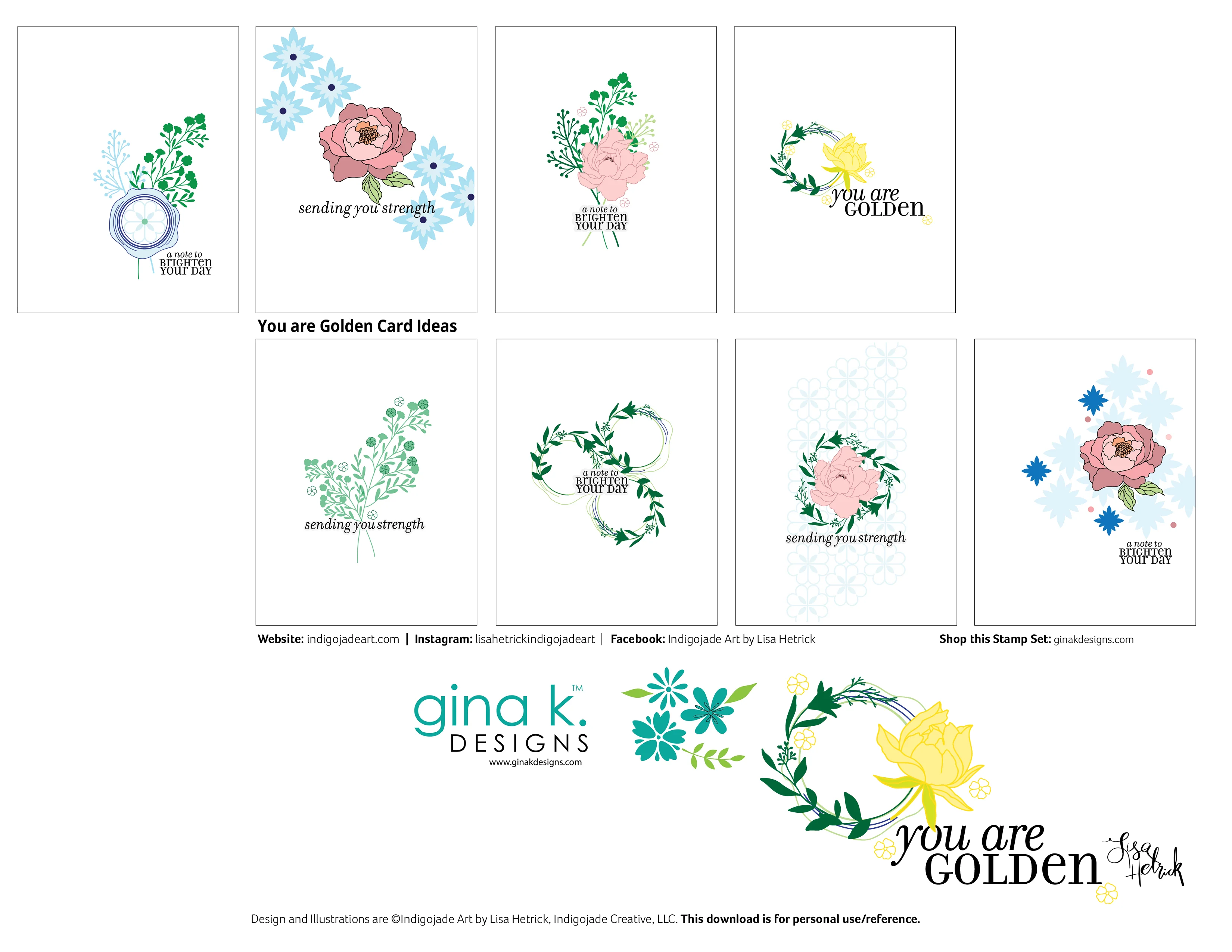 CLEARANCE - NO RETURNS STAMPS- You are Golden - Image 2