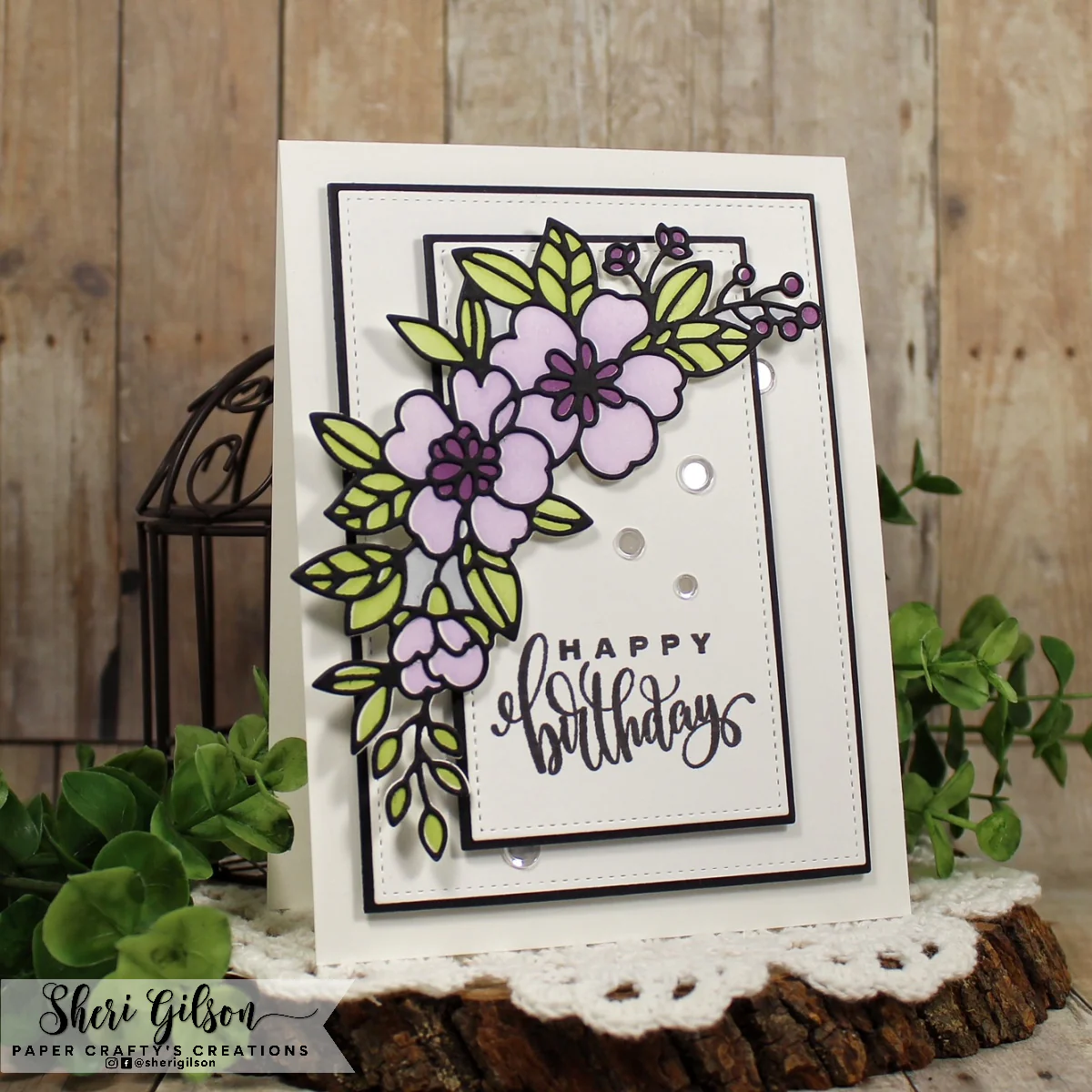 STENCIL- Curved Floral Banner Layering Stencil - Image 11