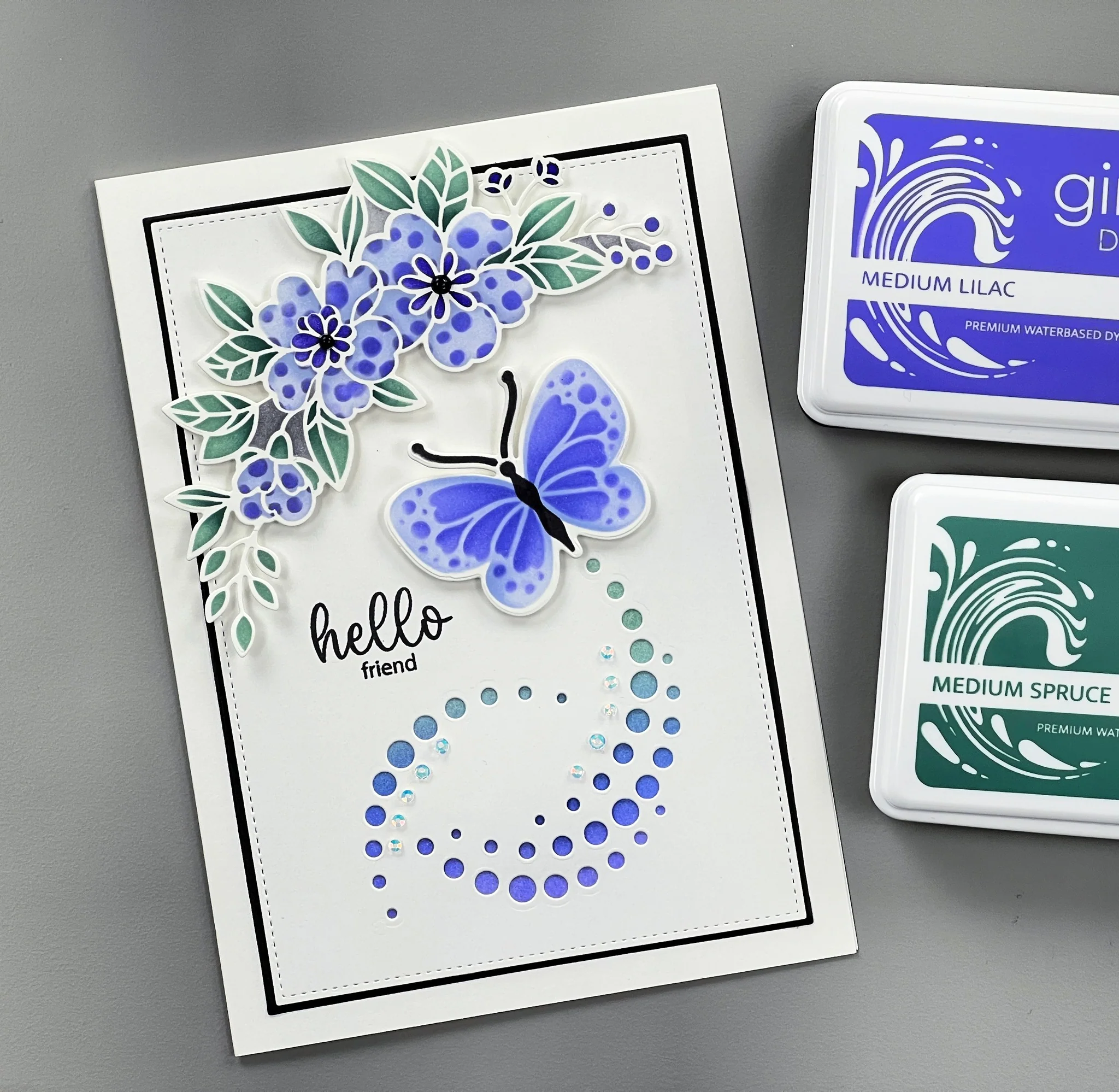 STENCIL- Curved Floral Banner Layering Stencil - Image 3