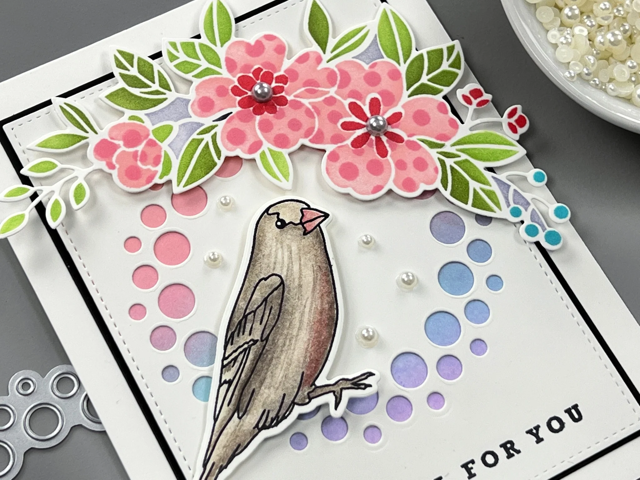 STENCIL- Curved Floral Banner Layering Stencil - Image 4