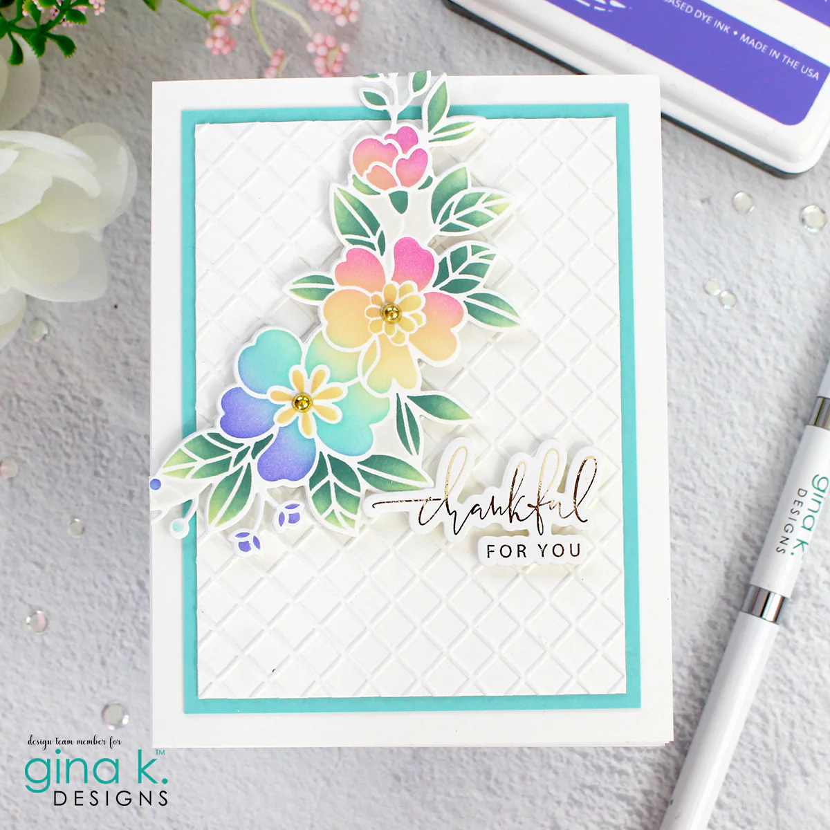 STENCIL- Curved Floral Banner Layering Stencil - Image 6
