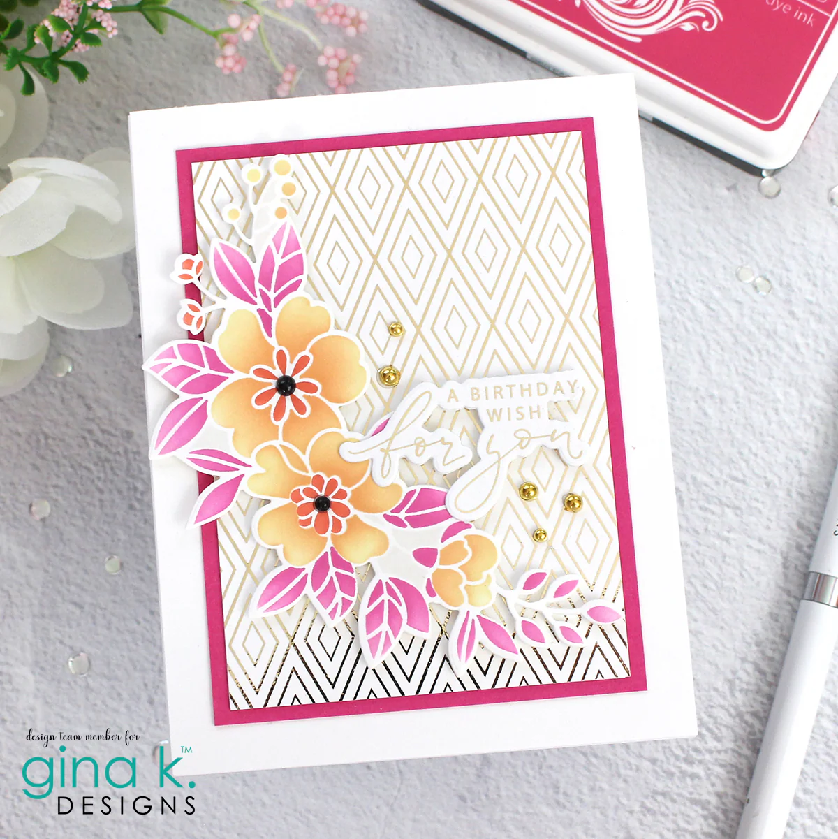 STENCIL- Curved Floral Banner Layering Stencil - Image 7