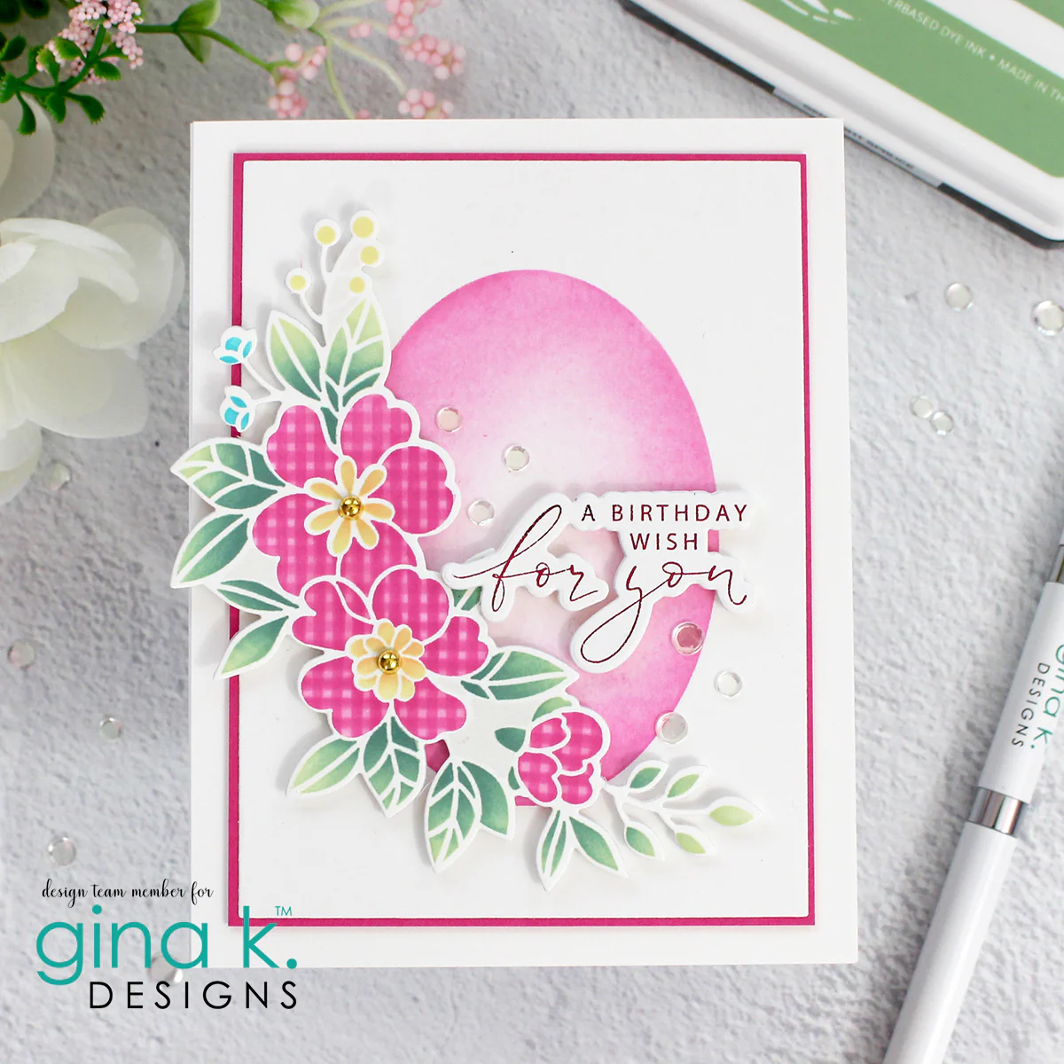STENCIL- Curved Floral Banner Layering Stencil - Image 8