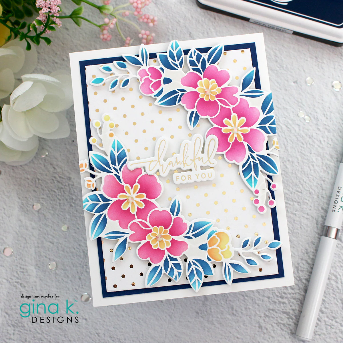 STENCIL- Curved Floral Banner Layering Stencil - Image 9