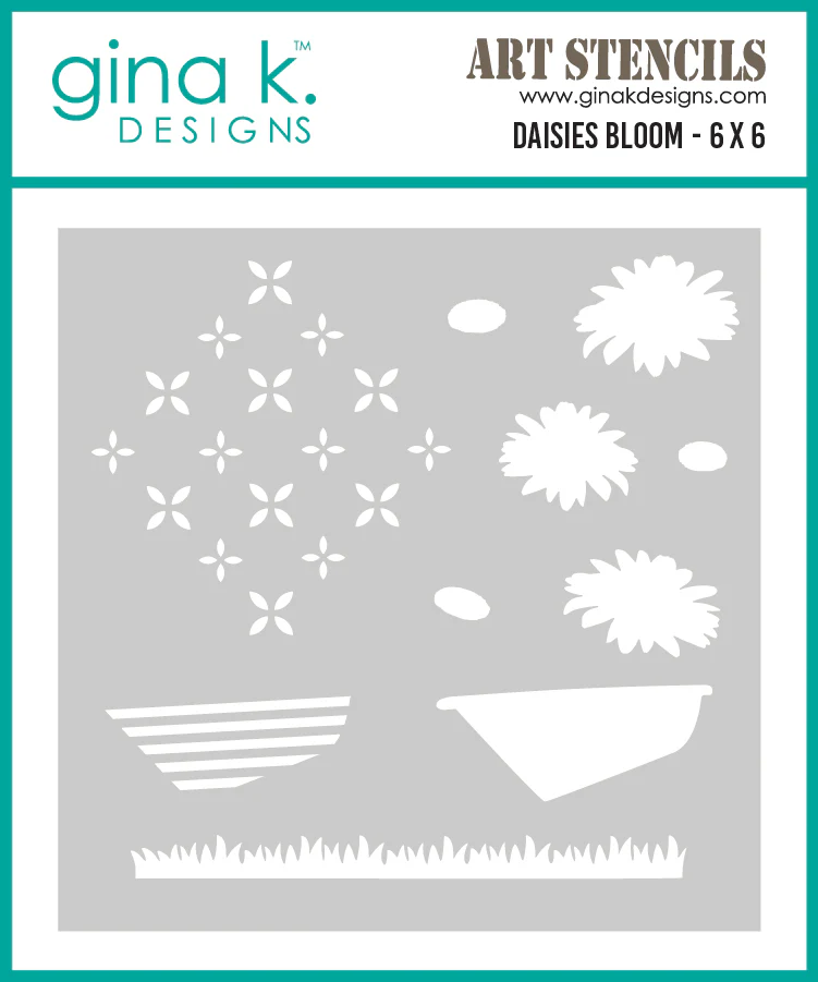 STENCIL- Daisies Bloom