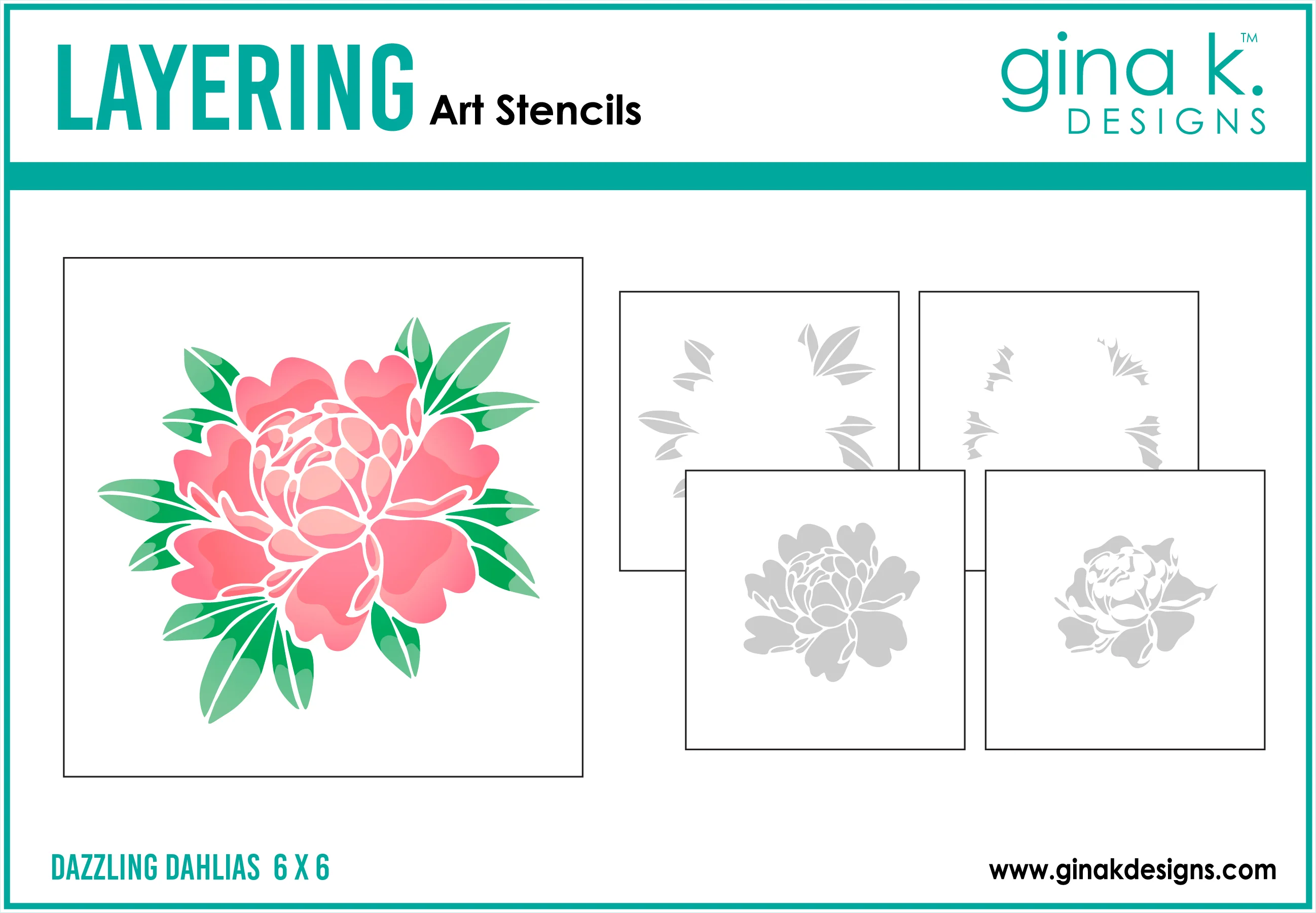STENCIL- Dazzling Dahlia