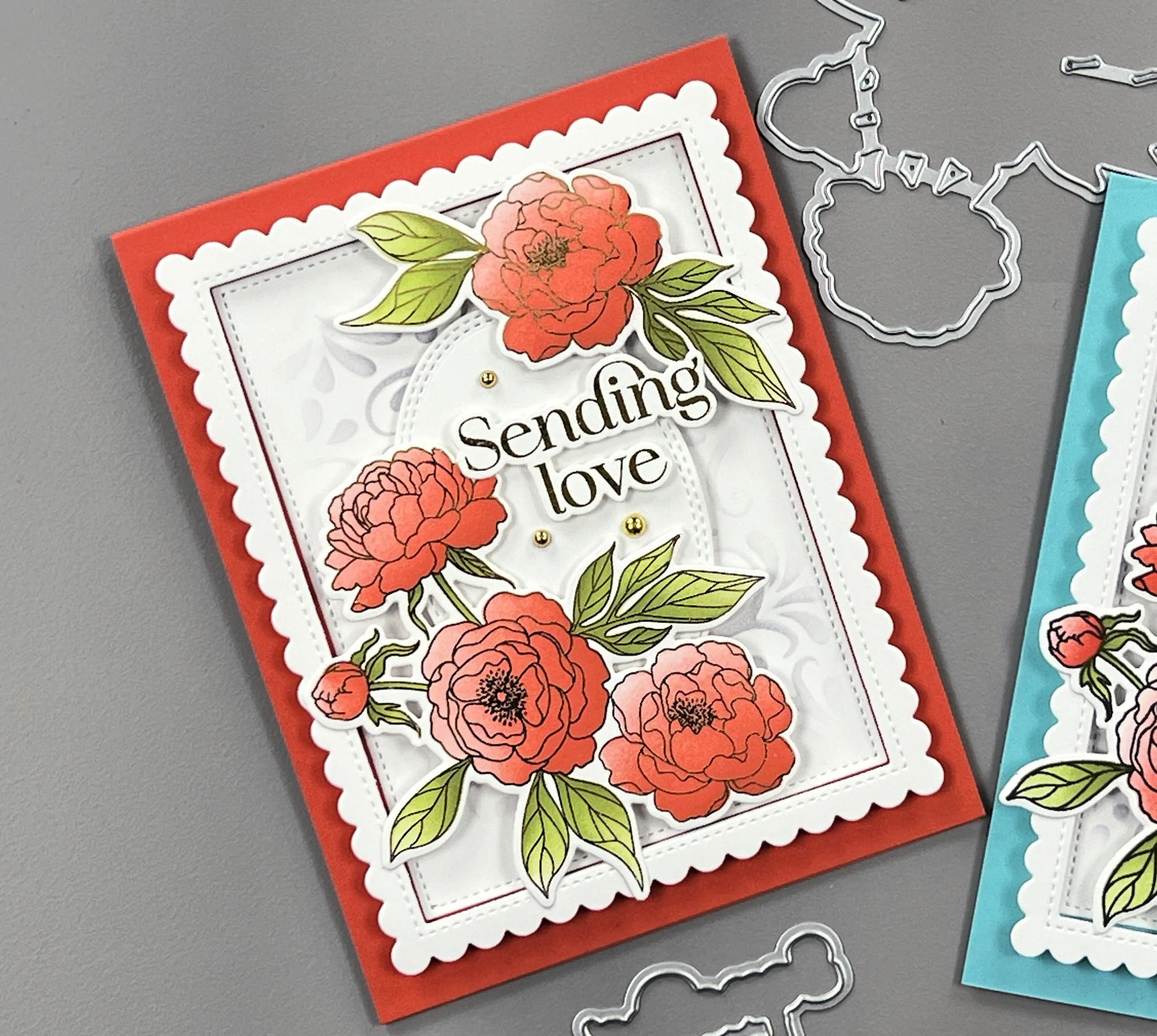 STENCIL- Delicate Dahlias - Image 3