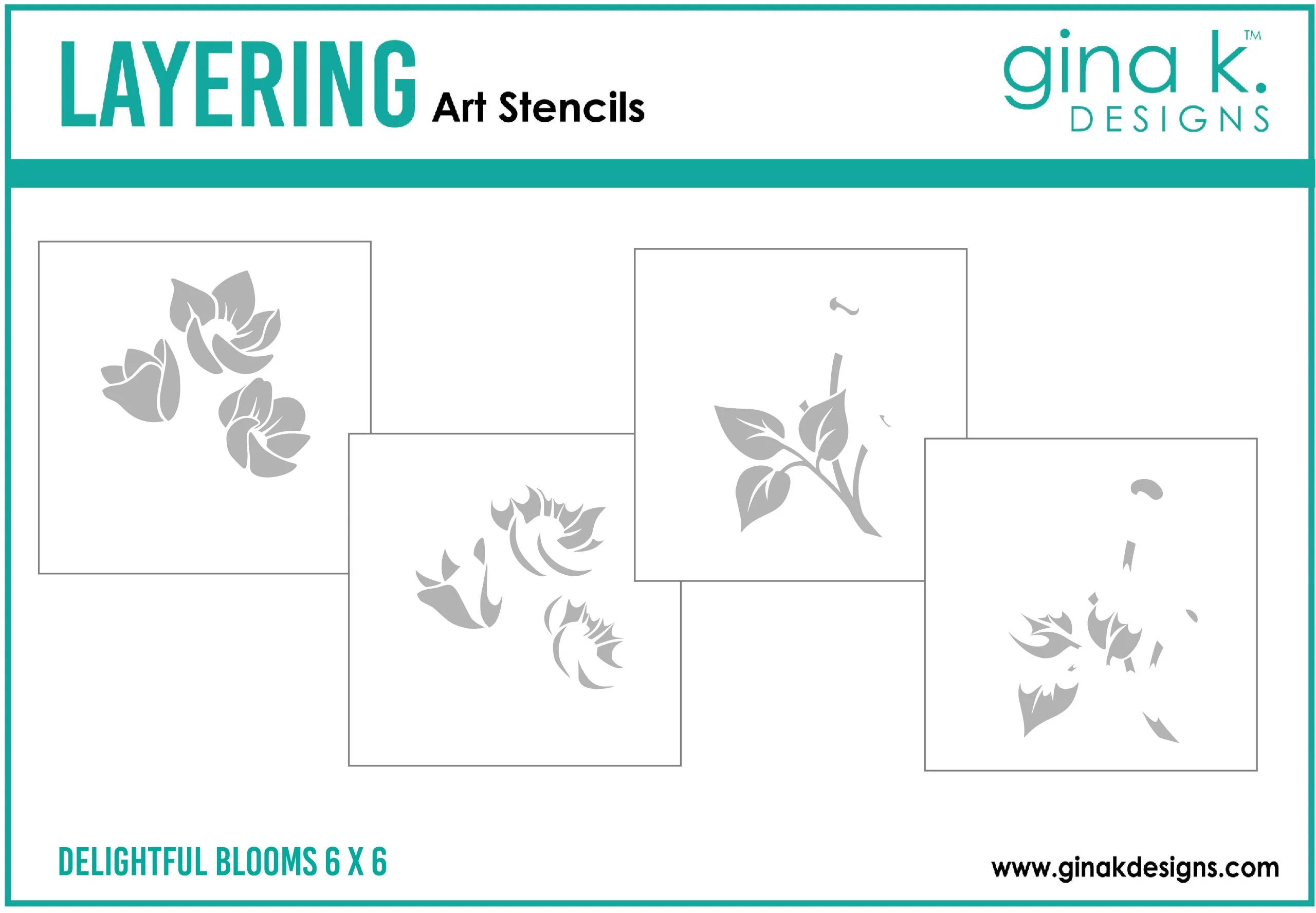 STENCIL- Delightful Blooms