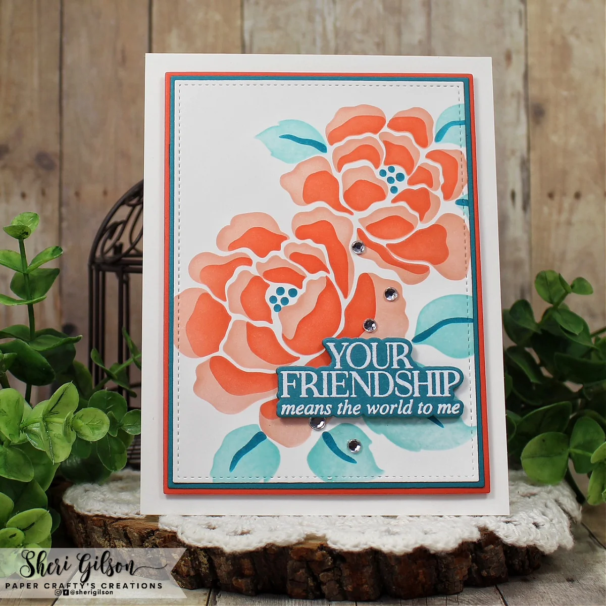 STENCIL- Double Peony - Image 3