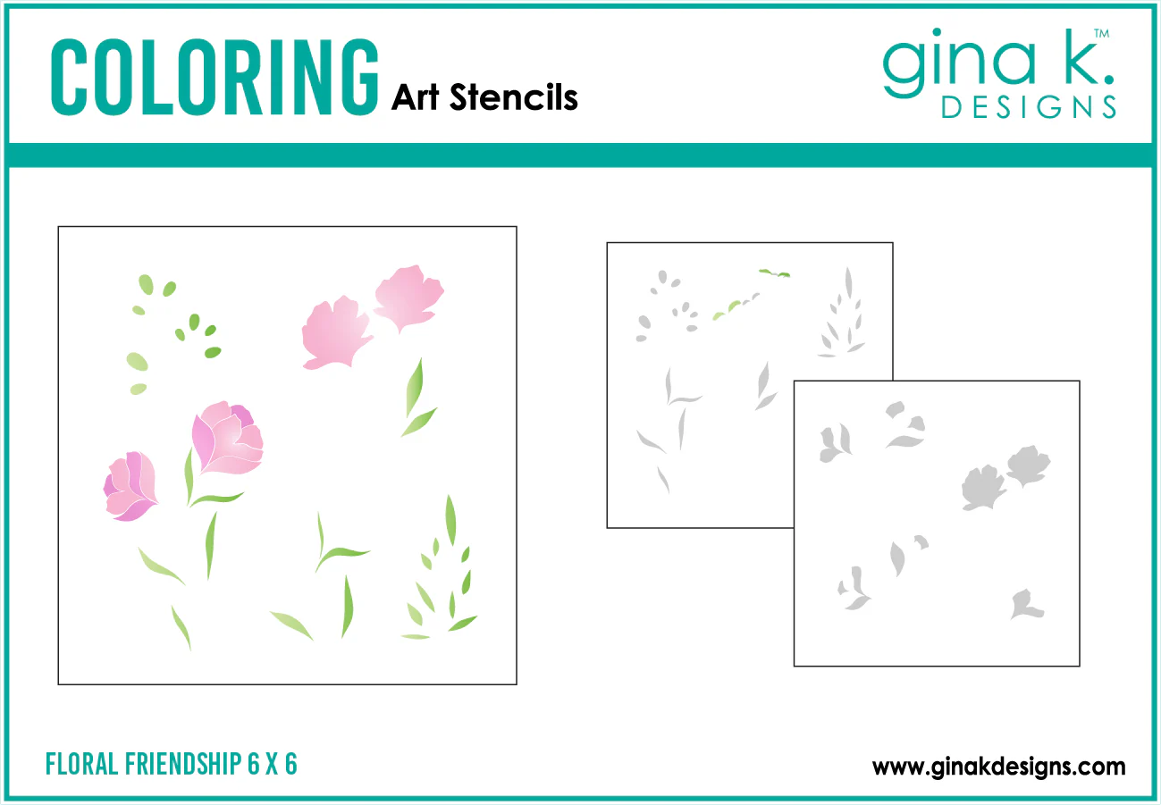 STENCIL- Floral Friendship