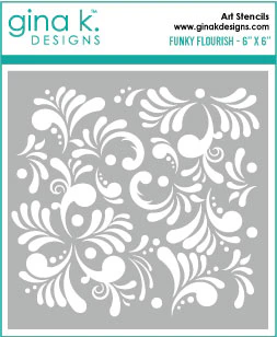 STENCIL- Funky Flourish