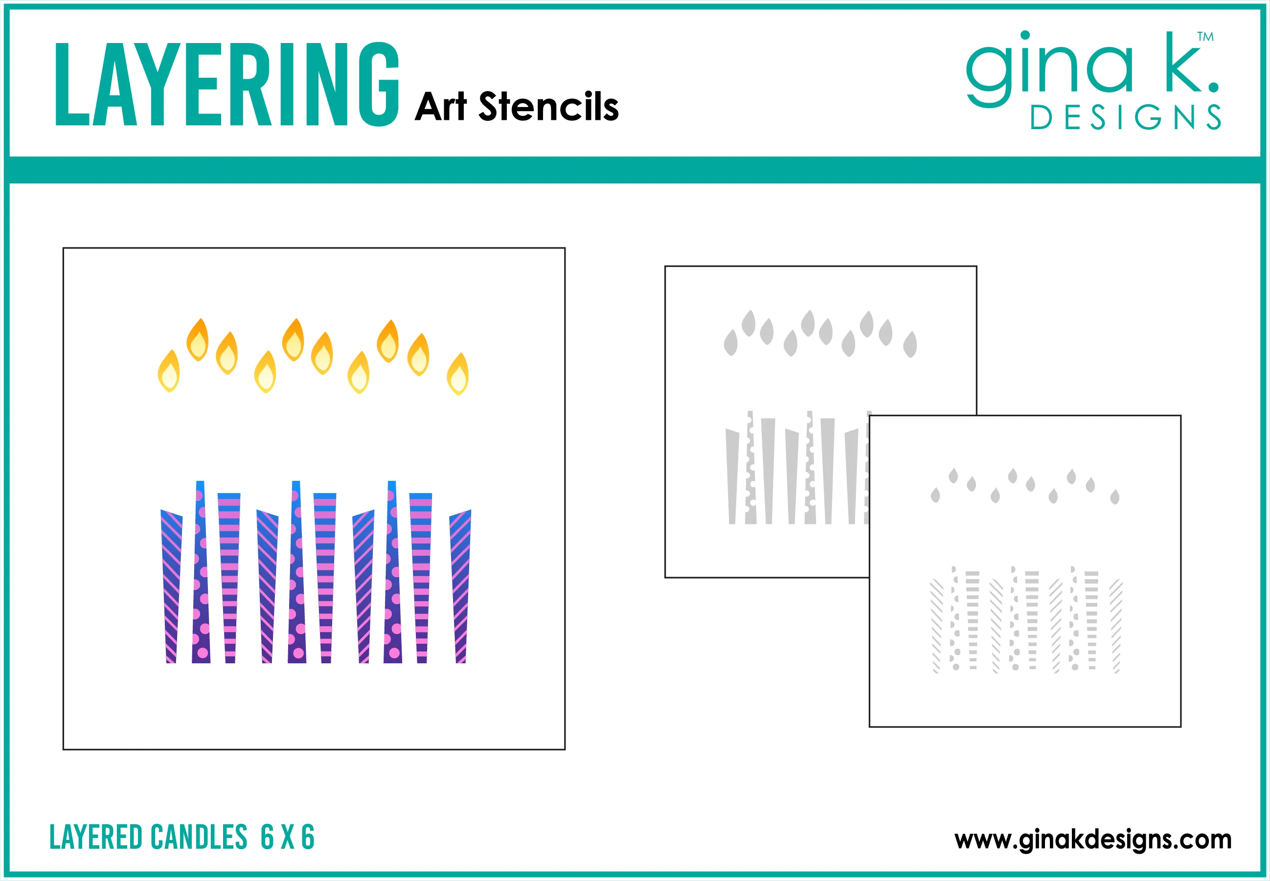 STENCIL- Layered Candles