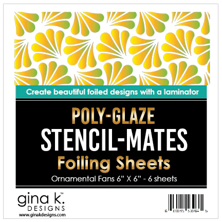 STENCIL-MATES- Poly-Glaze Foiling Sheets- Ornamental Fans